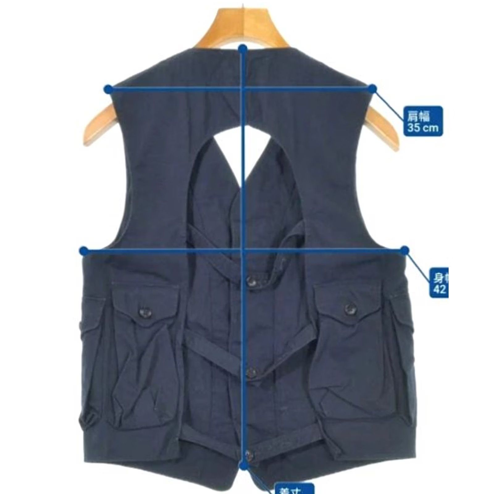 Engineered Garments Engineered Garments Open-back Vest Navy XS Cotton Casual good condition Size US XS / EU 42 / 0 - 6 Thumbnail