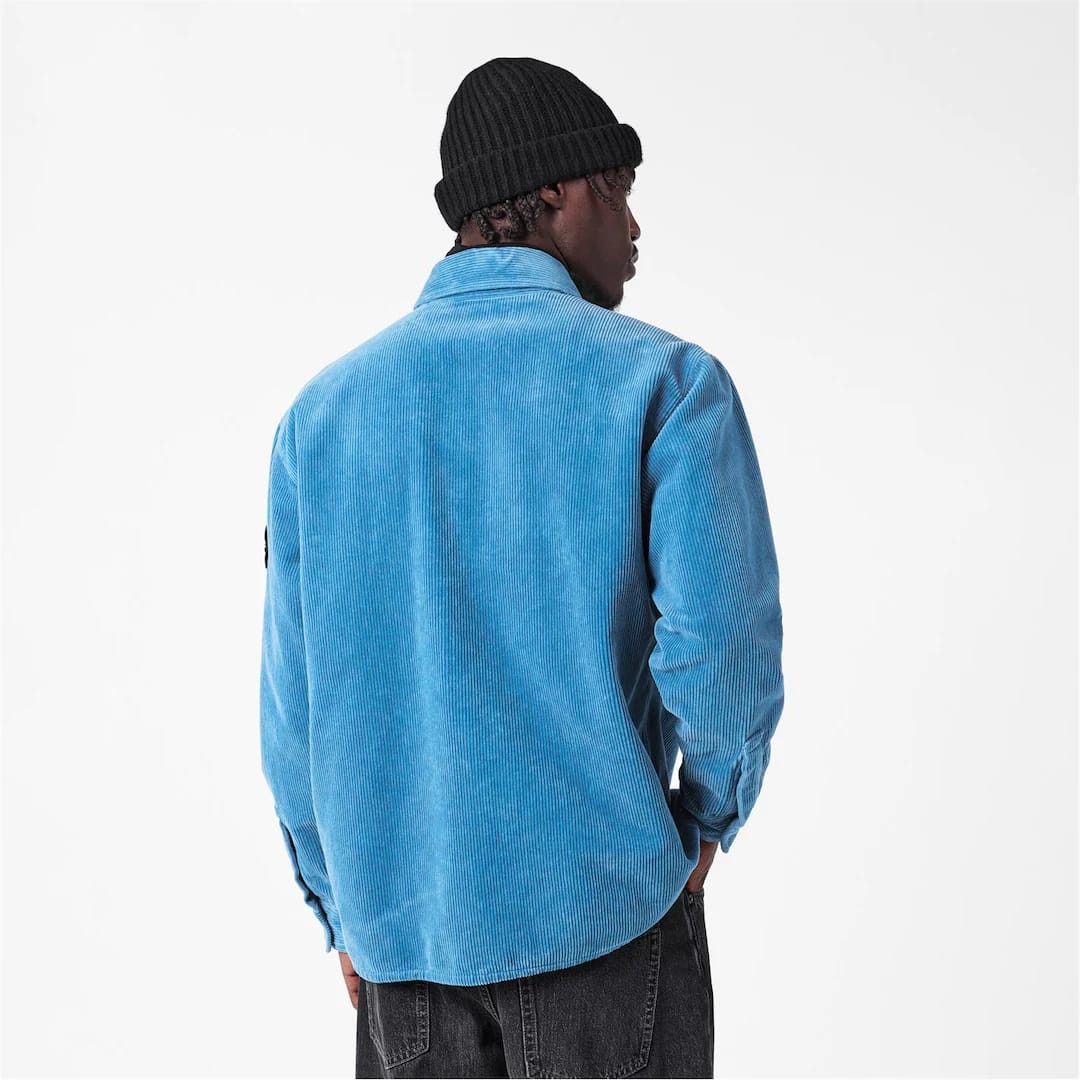 Stone Island o1g2r1mq0526 Textured Structured Overshirt in Blue Size US M / EU 48-50 / 2 - 4 Thumbnail