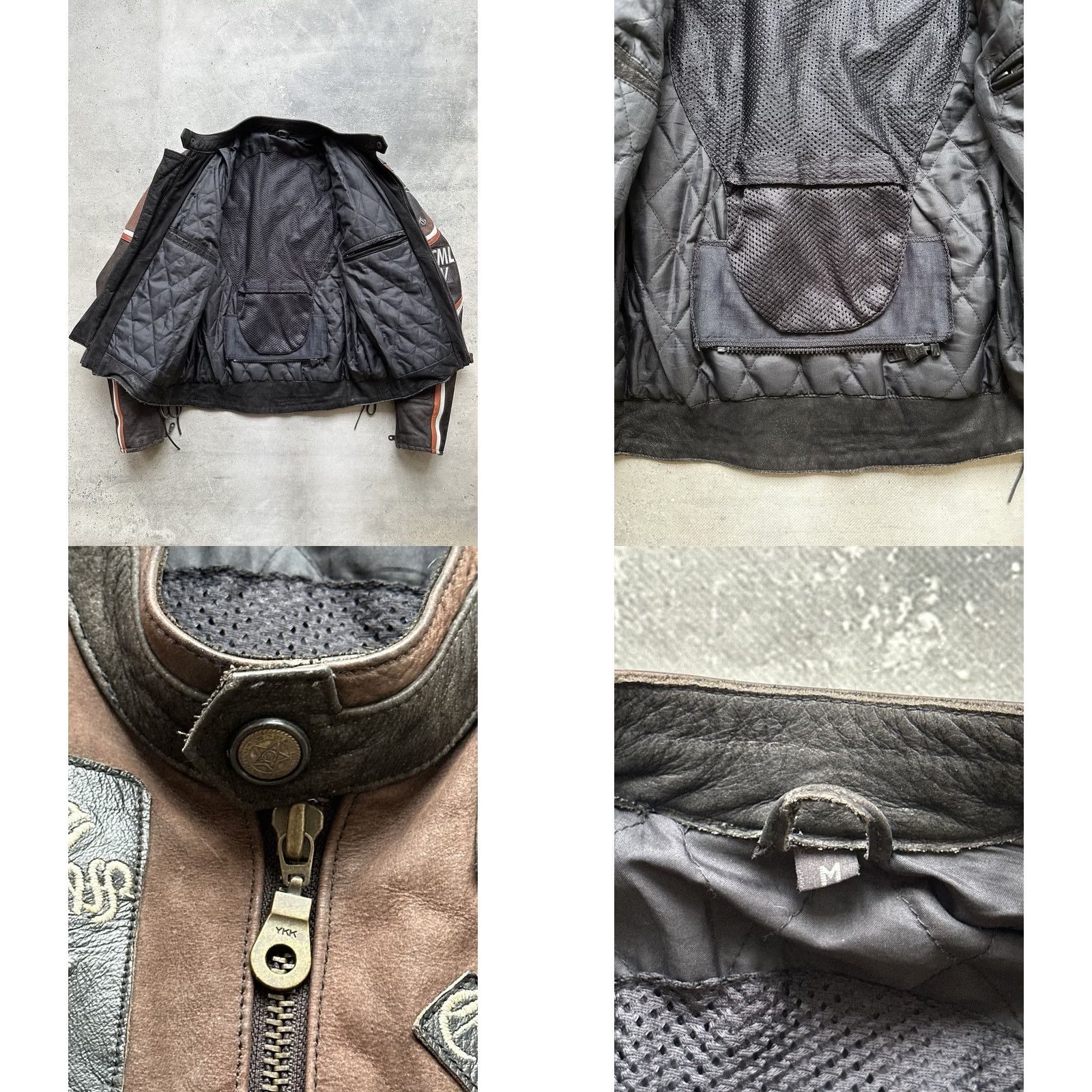 Vintage VINTAGE Unbranded JACKET Leather Biker Racing MEN'S SIZE M Adult Size US M / EU 48-50 / 2 - 8 Thumbnail