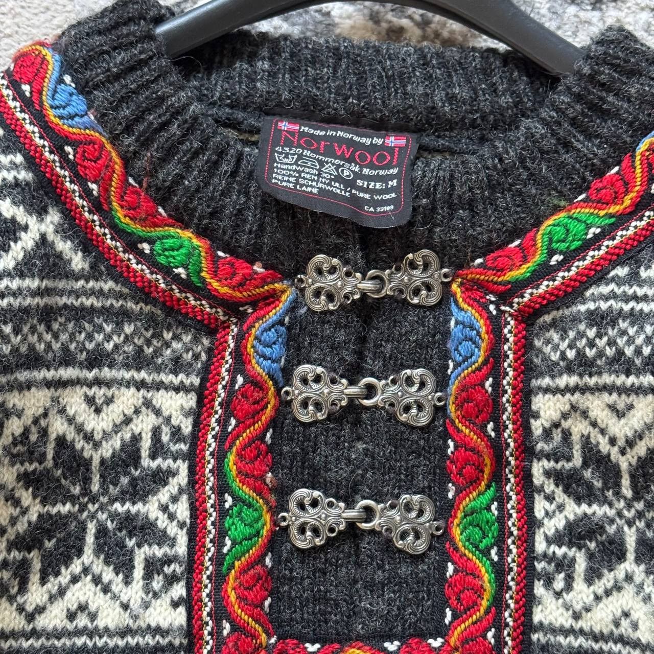 Dale Of Norway Vintage Lana Wool Norwool Knit Fair Isle Heavy Retro Sweater Size US M / EU 48-50 / 2 - 6 Thumbnail