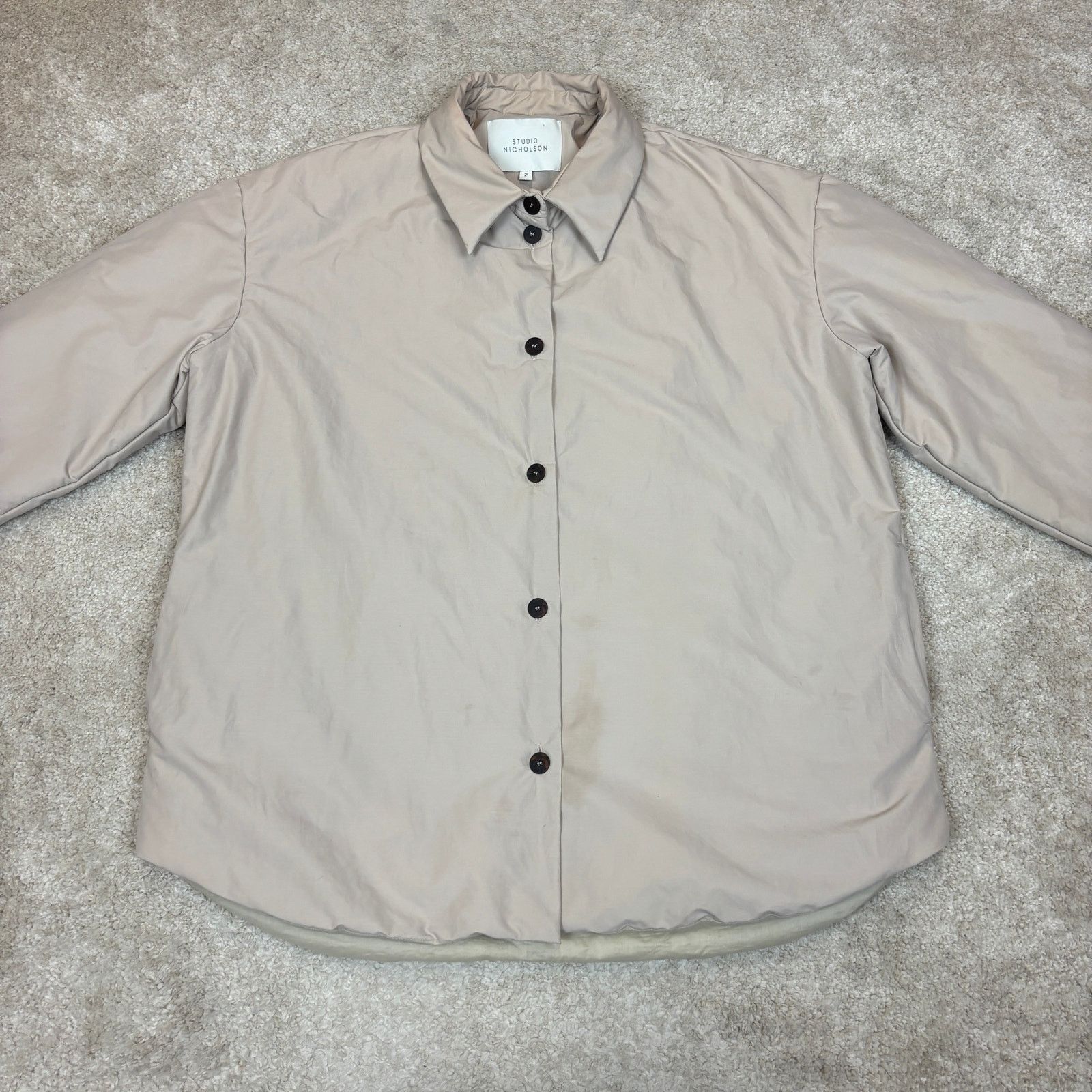Studio Nicholson Studio Nicholson Laith Eco Downtech Jacket Dove Women's 2 Size XS / US 0-2 / IT 36-38 - 2 Thumbnail