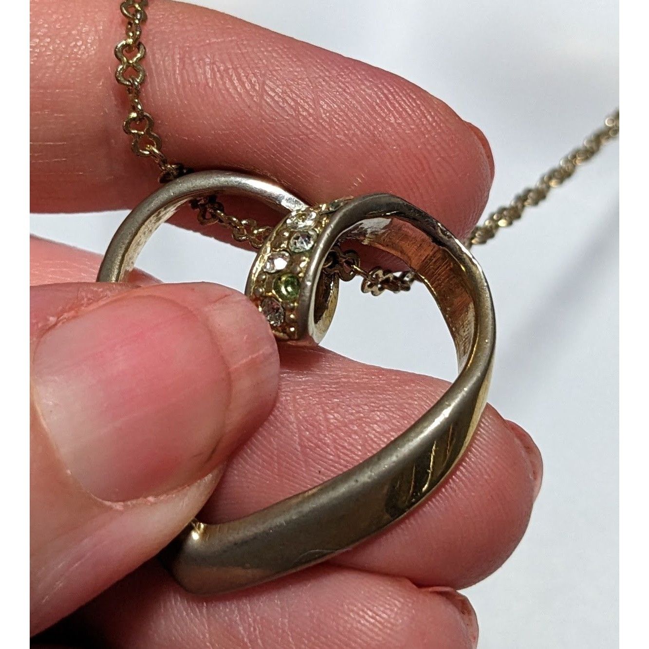 Other Open Heart-Shaped Rhinestone Pendant Necklace Size ONE SIZE - 21 Thumbnail