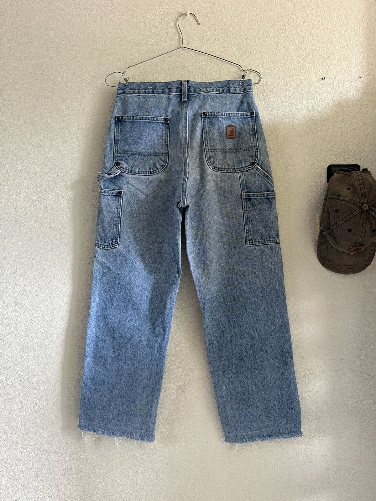 Carhartt (29x29) Vintage Faded Carhartt Double Knee B73 DST Size US 29 - 7 Thumbnail