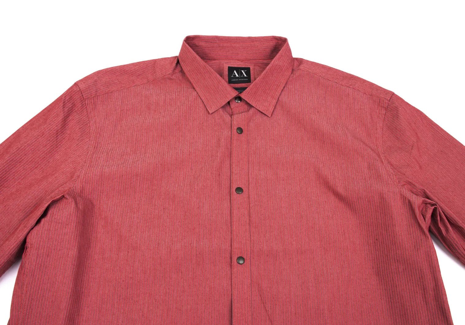Armani Cotton Nylon Stretch Stripe Shirt in Red Size L Size US XXS / EU 40 - 2 Thumbnail