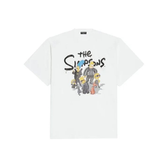 Balenciaga Balenciaga White Graphic Short Sleeve T-Shirt Size US M / EU 48-50 / 2 - 1 Thumbnail