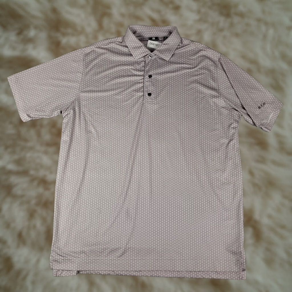 Footjoy FootJoy Shirt Mens XL Pink Polo Size Shells Print Casual Golf Short Sleeve Size US XL / EU 56 / 4 - 1 Thumbnail