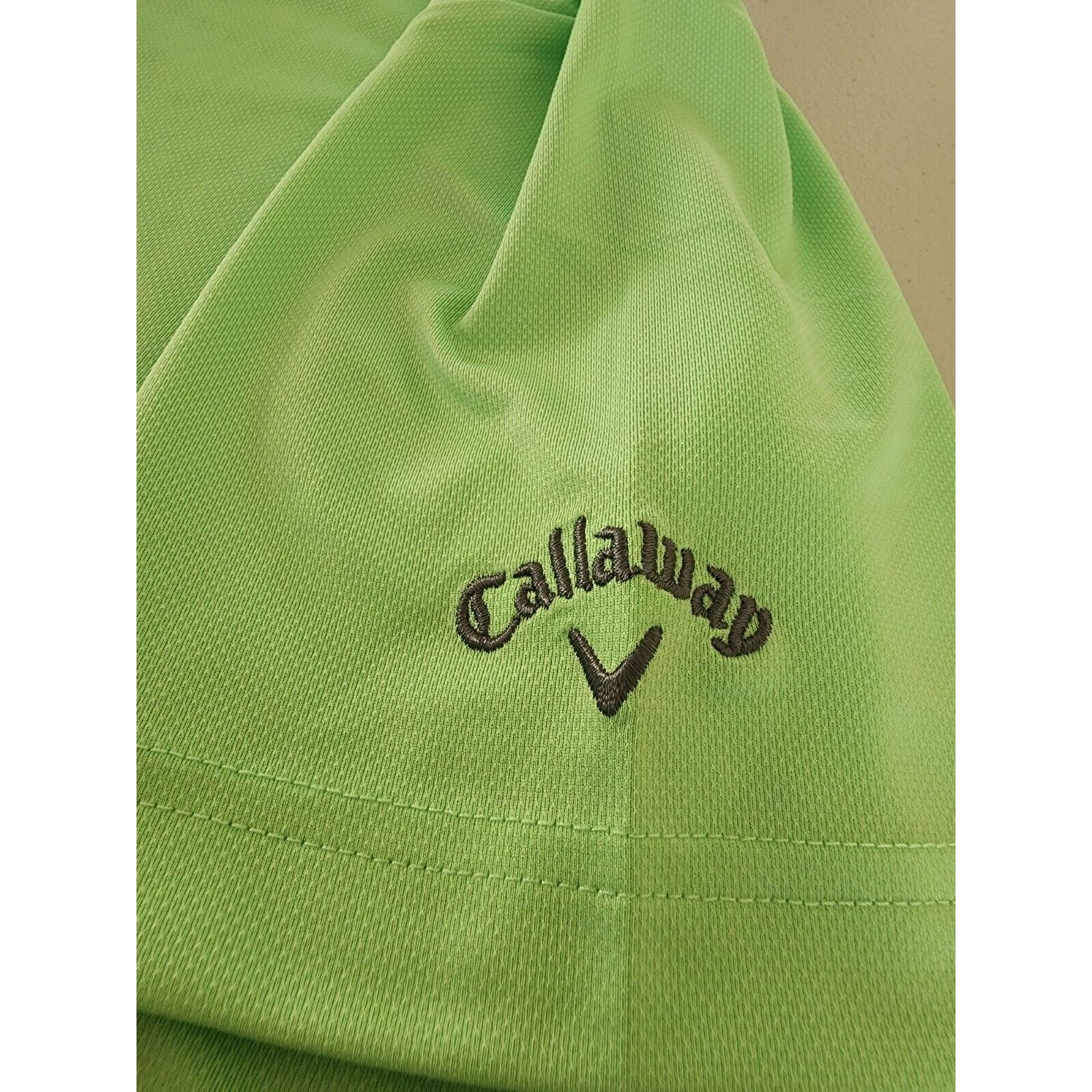 Callaway Callaway Men's Micro Hex Solid Golf Polo Shirt Green Ash S Size US S / EU 44-46 / 1 - 4 Thumbnail