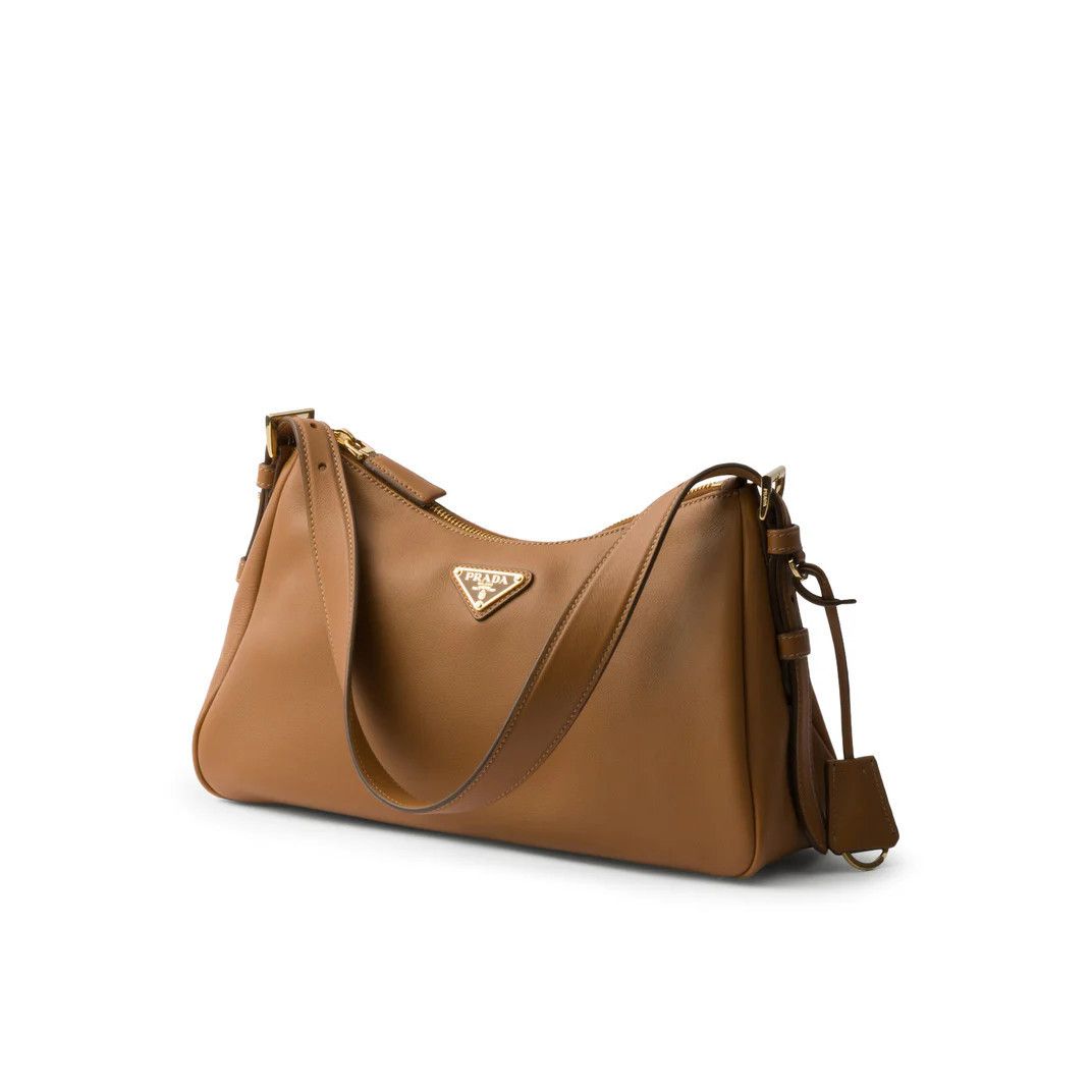 Prada PRADA Aimee Medium $3200 Caramel Leather Shoulder Bag New An Size ONE SIZE - 3 Thumbnail