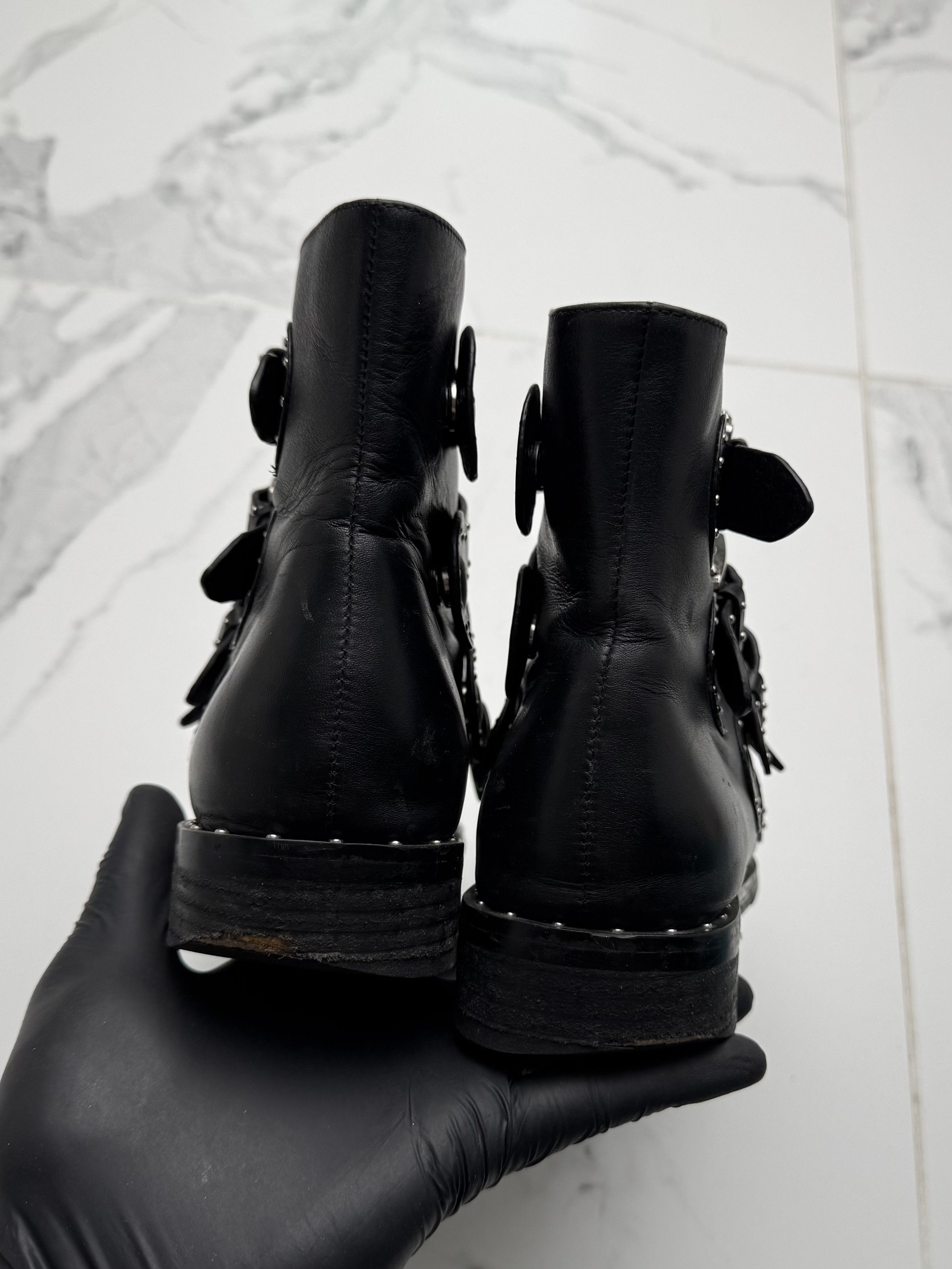 Vintage Vintage Leather Biker Ankle Multi Buckle Western Boots Size US 8 / IT 38 - 7 Thumbnail