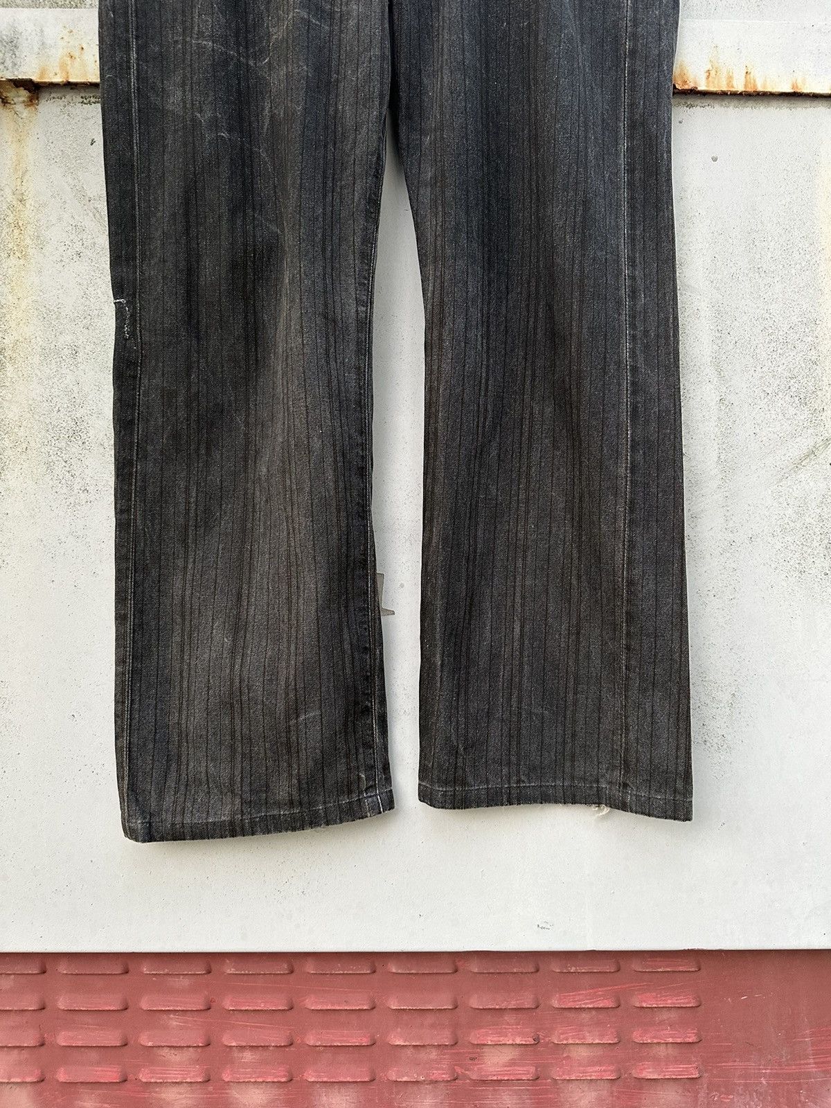 Paul Smith 👹Paul Smith Thrashed Striped Baggy Jeans Size US 33 - 8 Thumbnail