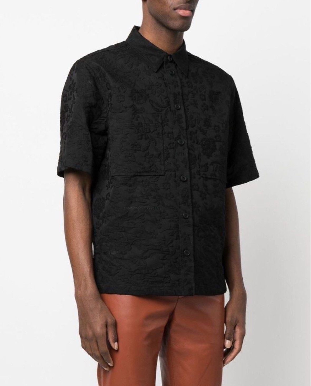 Off-White floral jacquard shirts