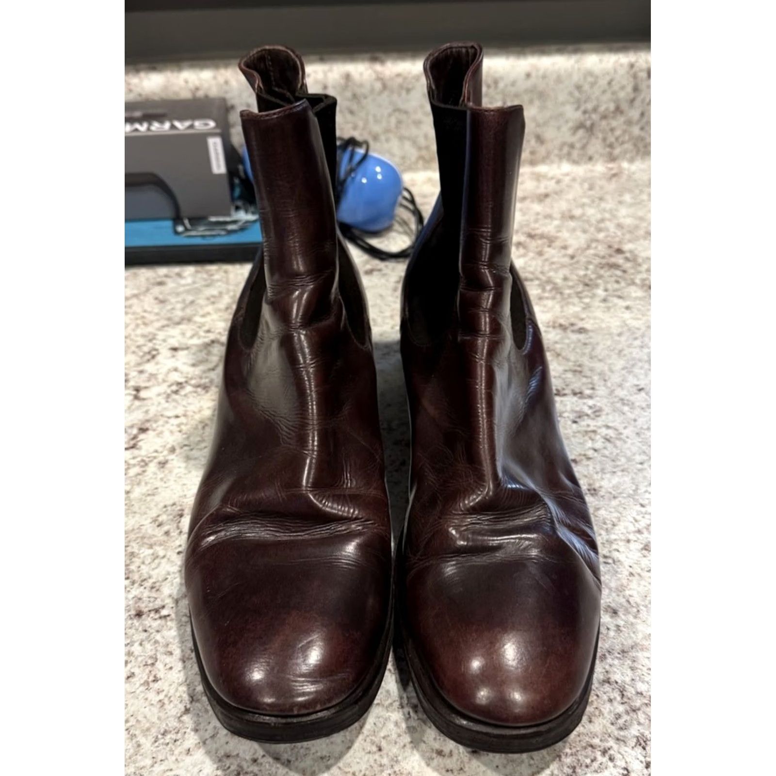 Vintage VINTAGE 50s Chelsea Boots Sz 40 Burgundy Oxblood Leather Made in Italy Men Boot Chelsea 50s Leather Handmade Shoes Size 7 US 40 EU OxBlood Mens Size US 7 / EU 40 - 3 Thumbnail