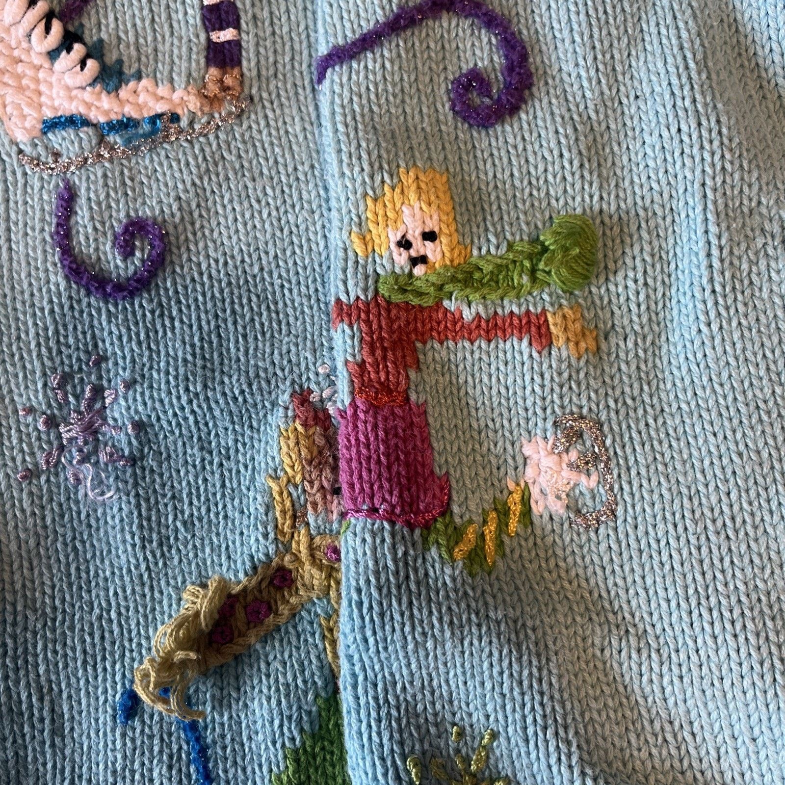 Other Vtg Storybook Knits HSN Size 1X Ice Skaters Cardigan Sweater Size XL / US 12-14 / IT 48-50 - 5 Thumbnail