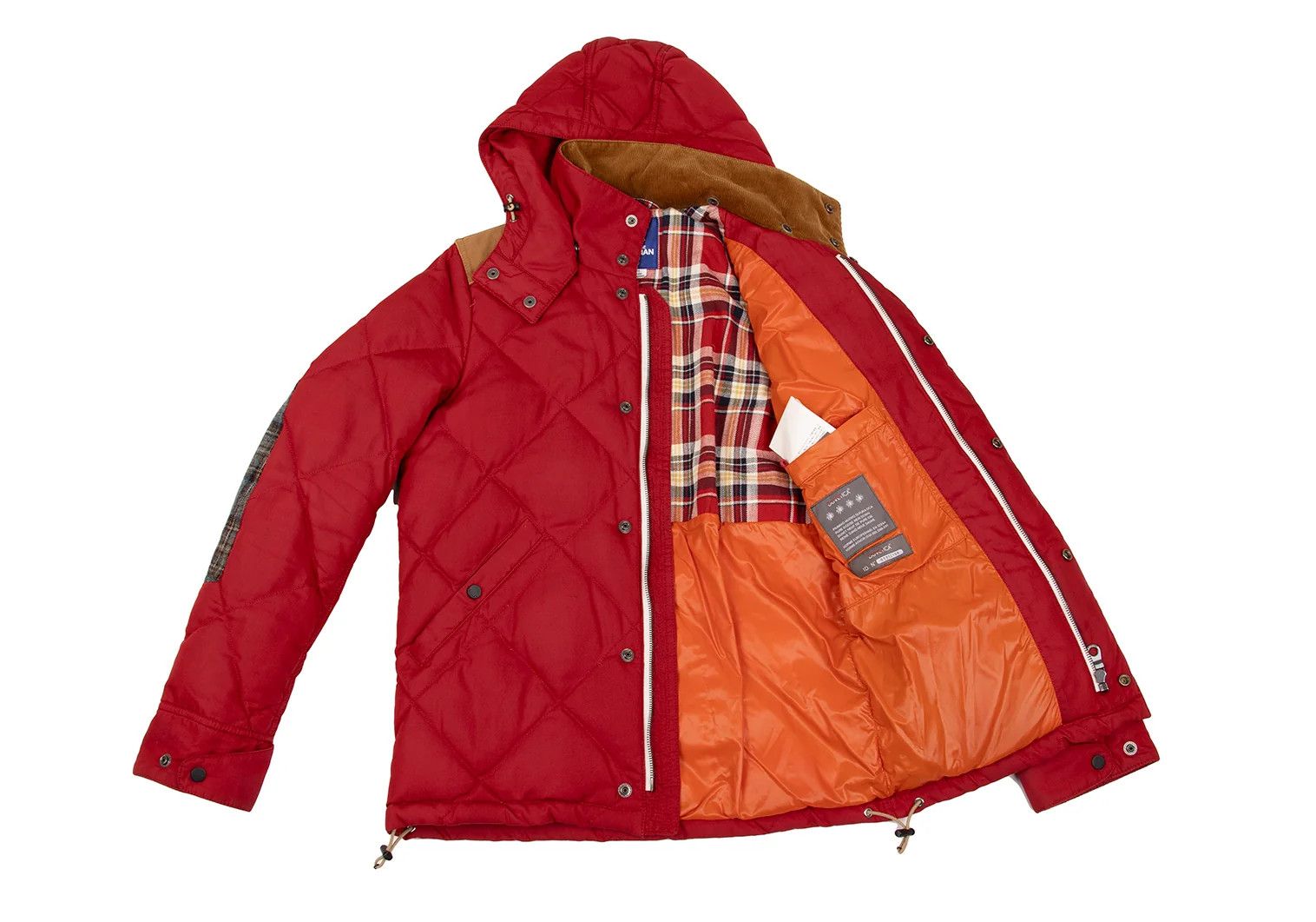 Junya Watanabe Quilted Down Hooded Jacket in Red, Size XS Size US XS / EU 42 / 0 - 13 Thumbnail