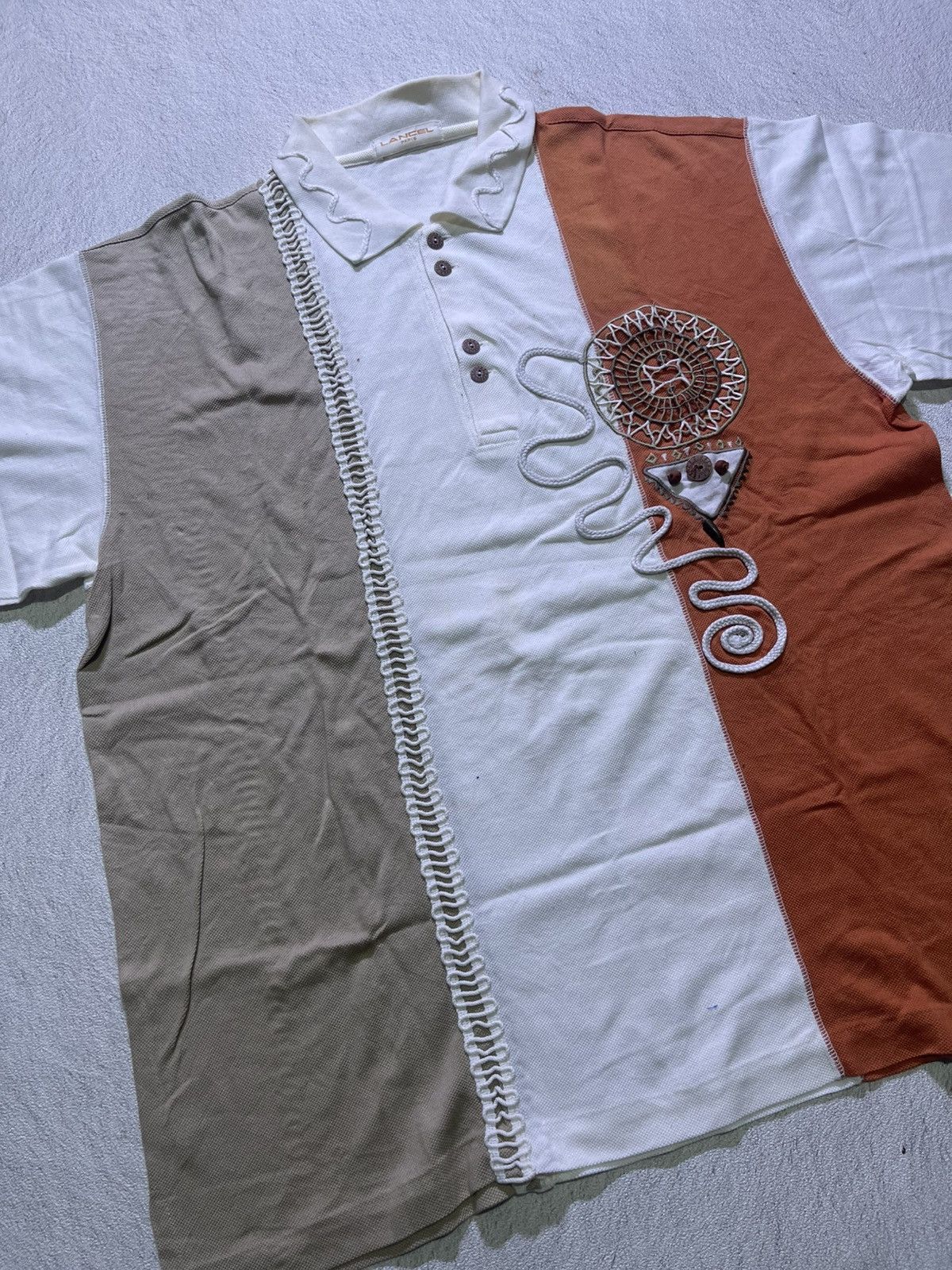 Japanese Brand Y2K LANCEL short sleeve tshirt 3 color motif Size US XL / EU 56 / 4 - 2 Thumbnail