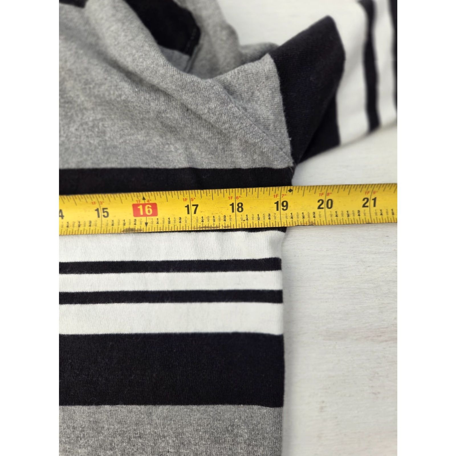 American Eagle Outfitters American Eagle Hoodie Men S Gray Black White Striped 1/4 Button Multicolor Cotton Pullover Long Sleeve Regular Size Size US S / EU 44-46 / 1 - 6 Thumbnail
