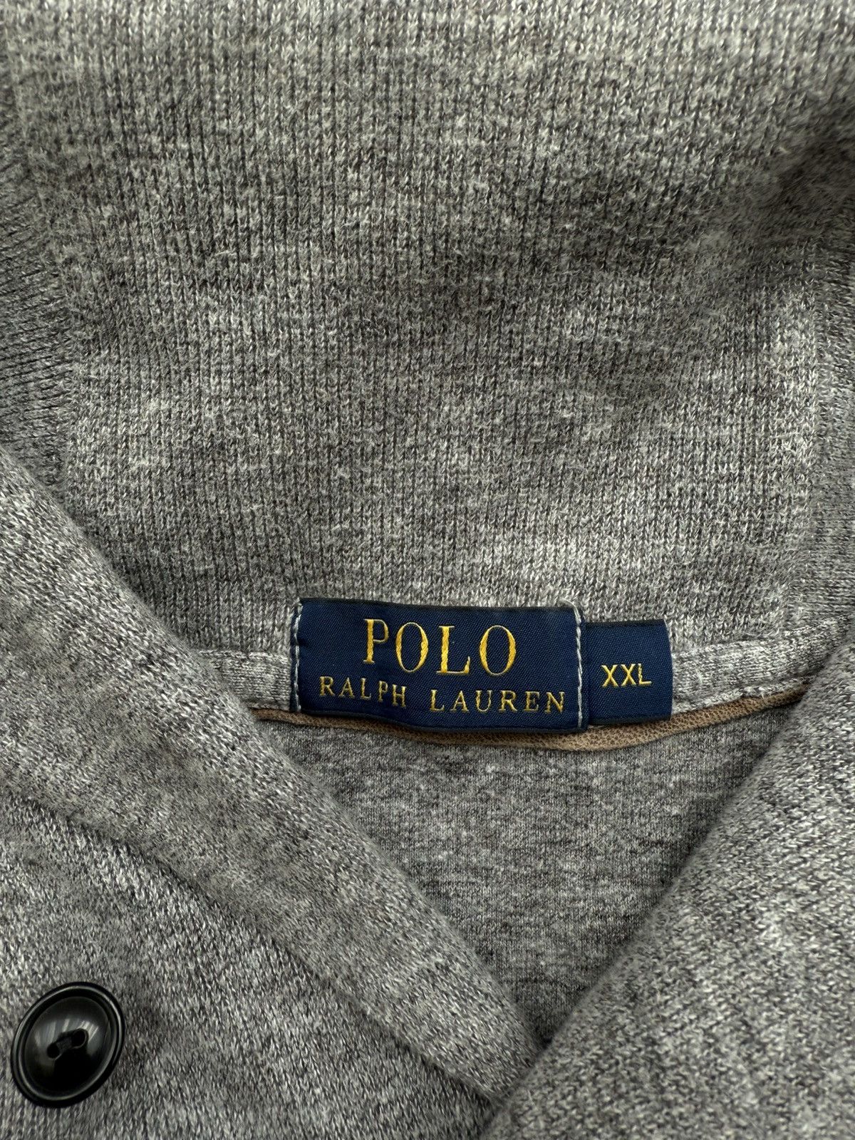 RRL Ralph Lauren Vintage POLO RALPH LAUREN Shawl Neck Grey Melange Sweater Size US XXL / EU 58 / 5 - 5 Thumbnail