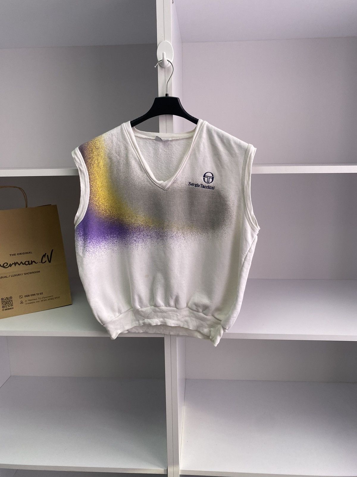 Sergio Tacchini × Vintage Vintage Sergio Tacchini Sweater Italy Casual Tennis Vest Size US M / EU 48-50 / 2 - 1 Thumbnail