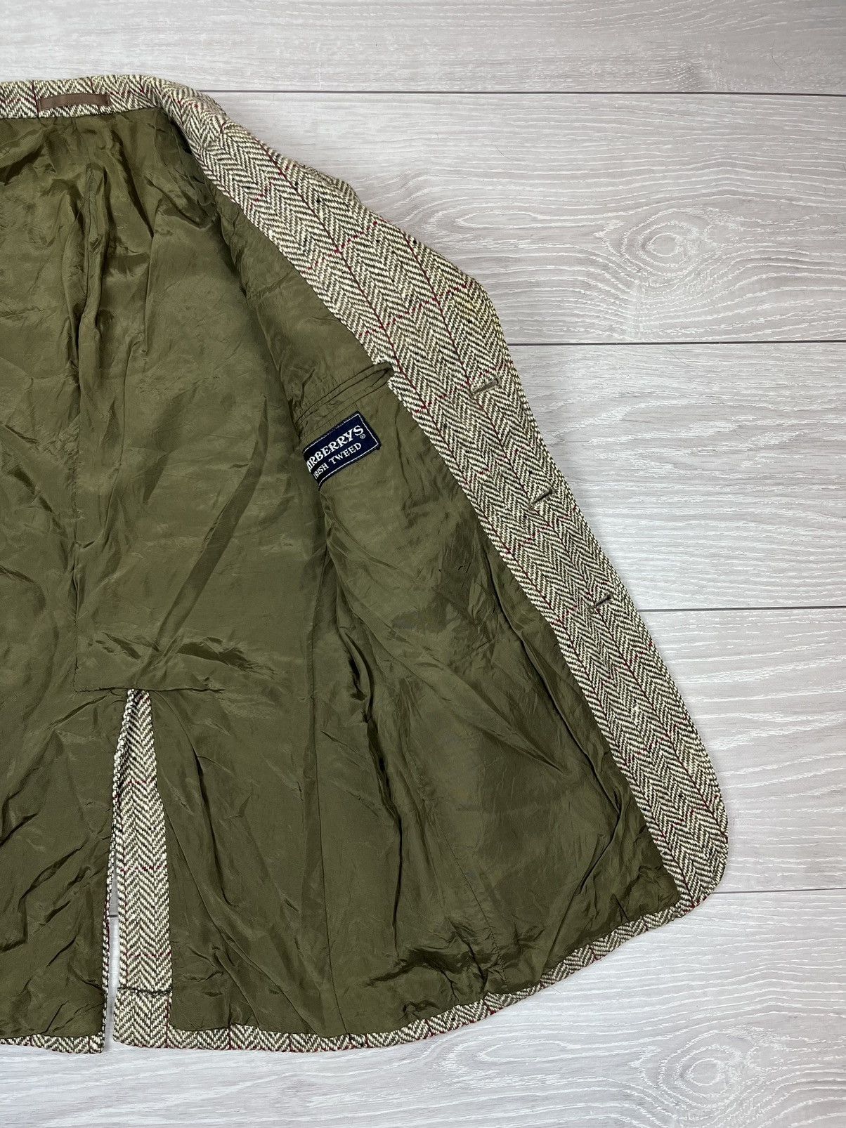 Burberry Burberrys Vintage 80s Irish Tweed Blazer Jacket Size 40R - 10 Thumbnail