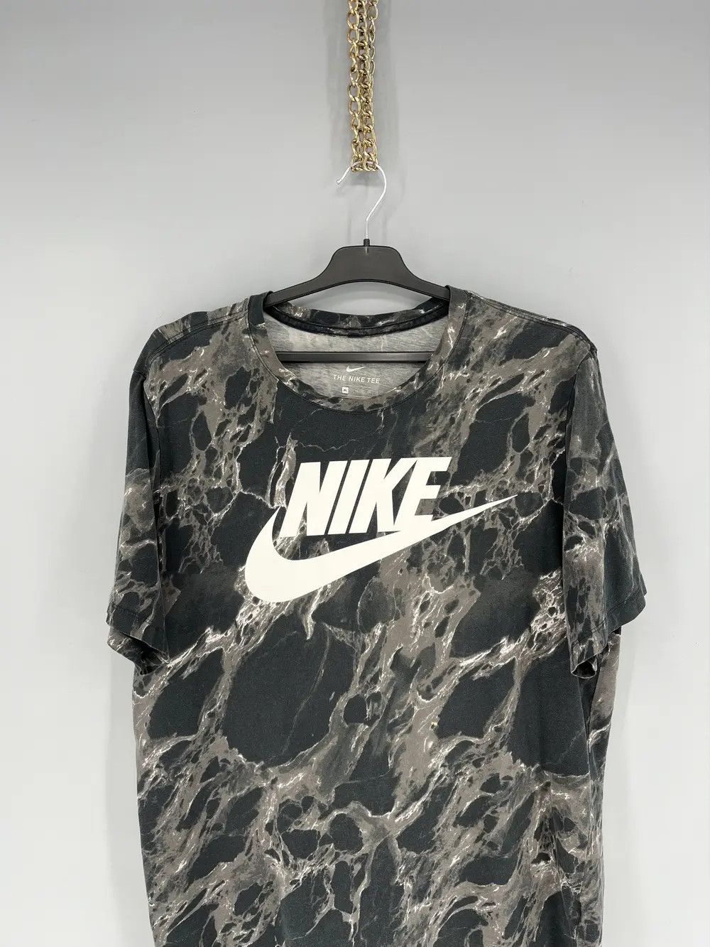 Band Tees × Vintage Nike Vintage Fire T-Shirt Y2K Nike Big Swoosh Streetwear Size US XL / EU 56 / 4 - 6 Thumbnail