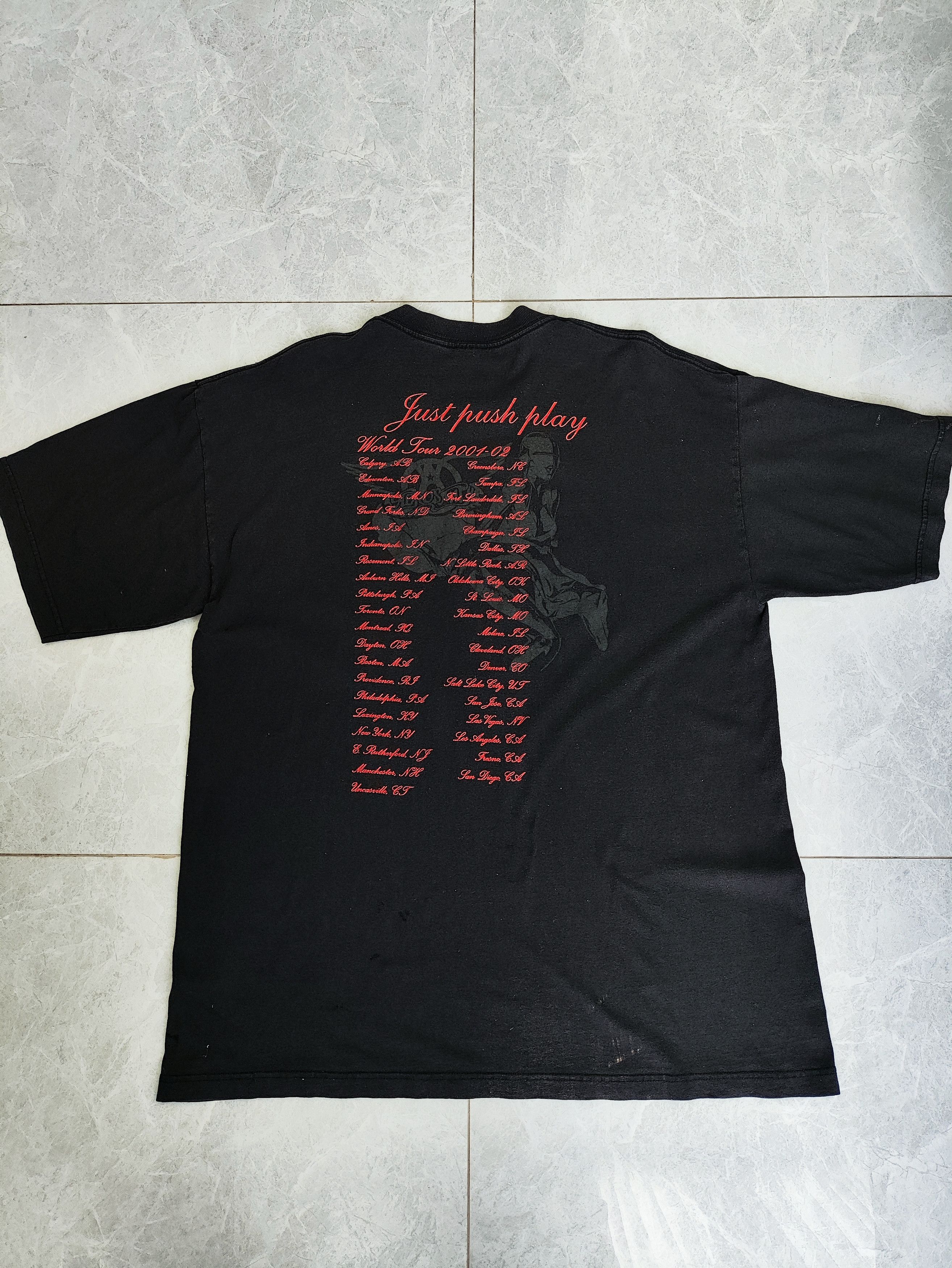 Other Vintage Aerosmith “Just Push Play” Giant Tag Black XL Size US XL / EU 56 / 4 - 7 Thumbnail