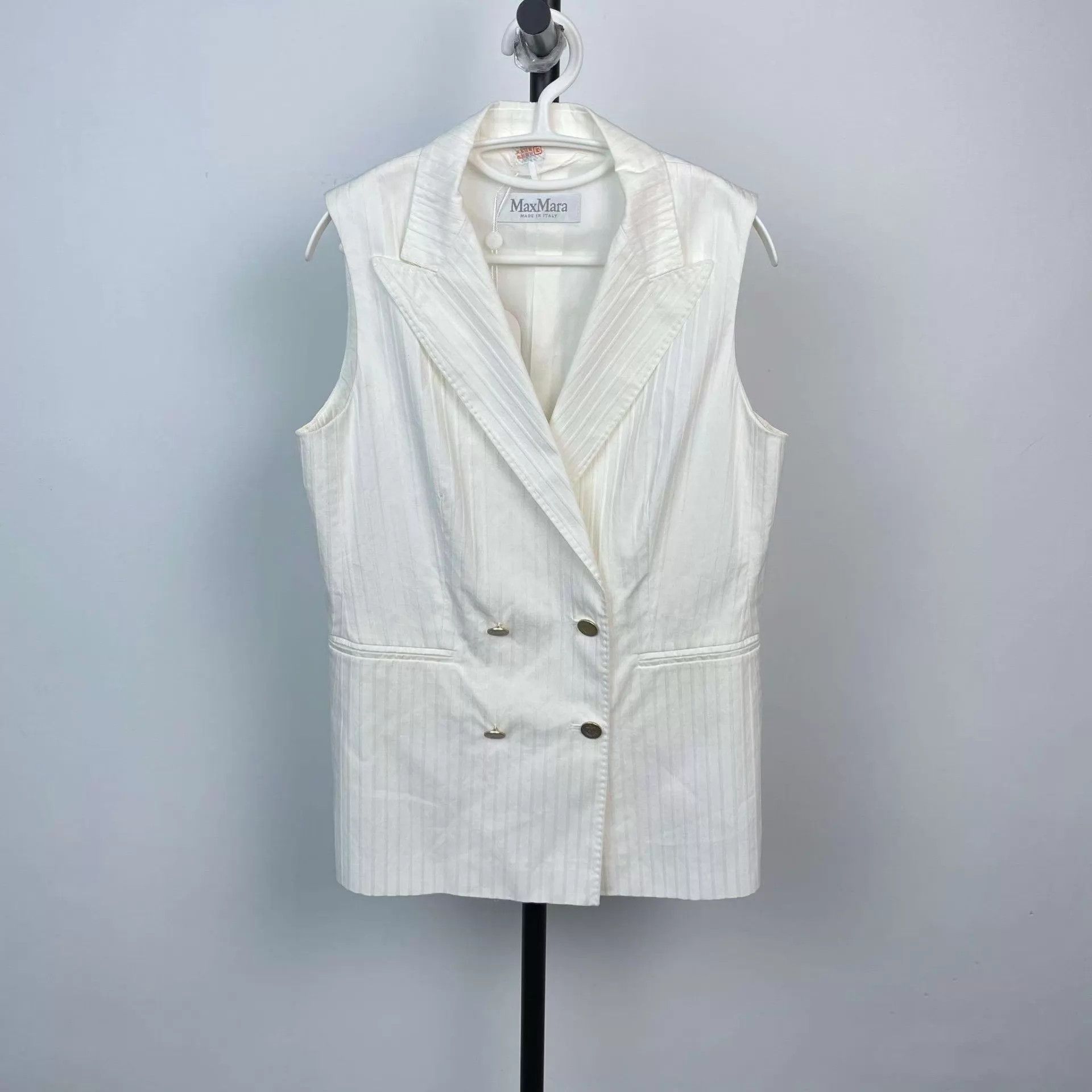Max Mara Max Mara white vest 95 New Size L / US 10 / IT 46 - 1 Thumbnail
