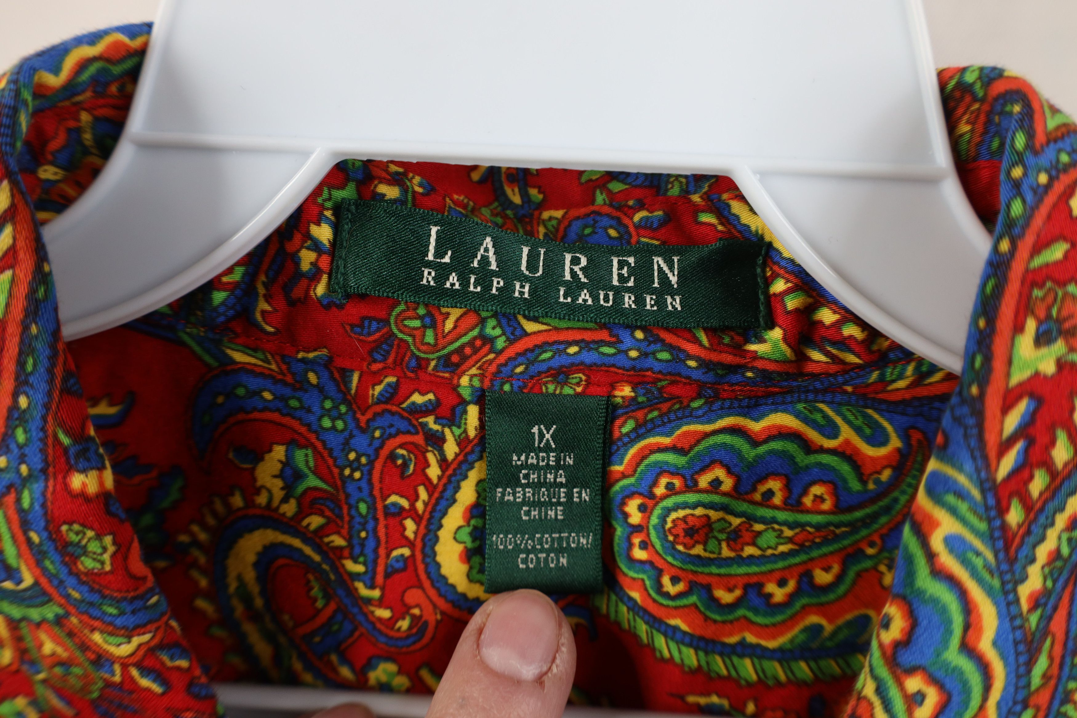Vintage 90s Ralph Lauren Collared Button Shirt Cotton