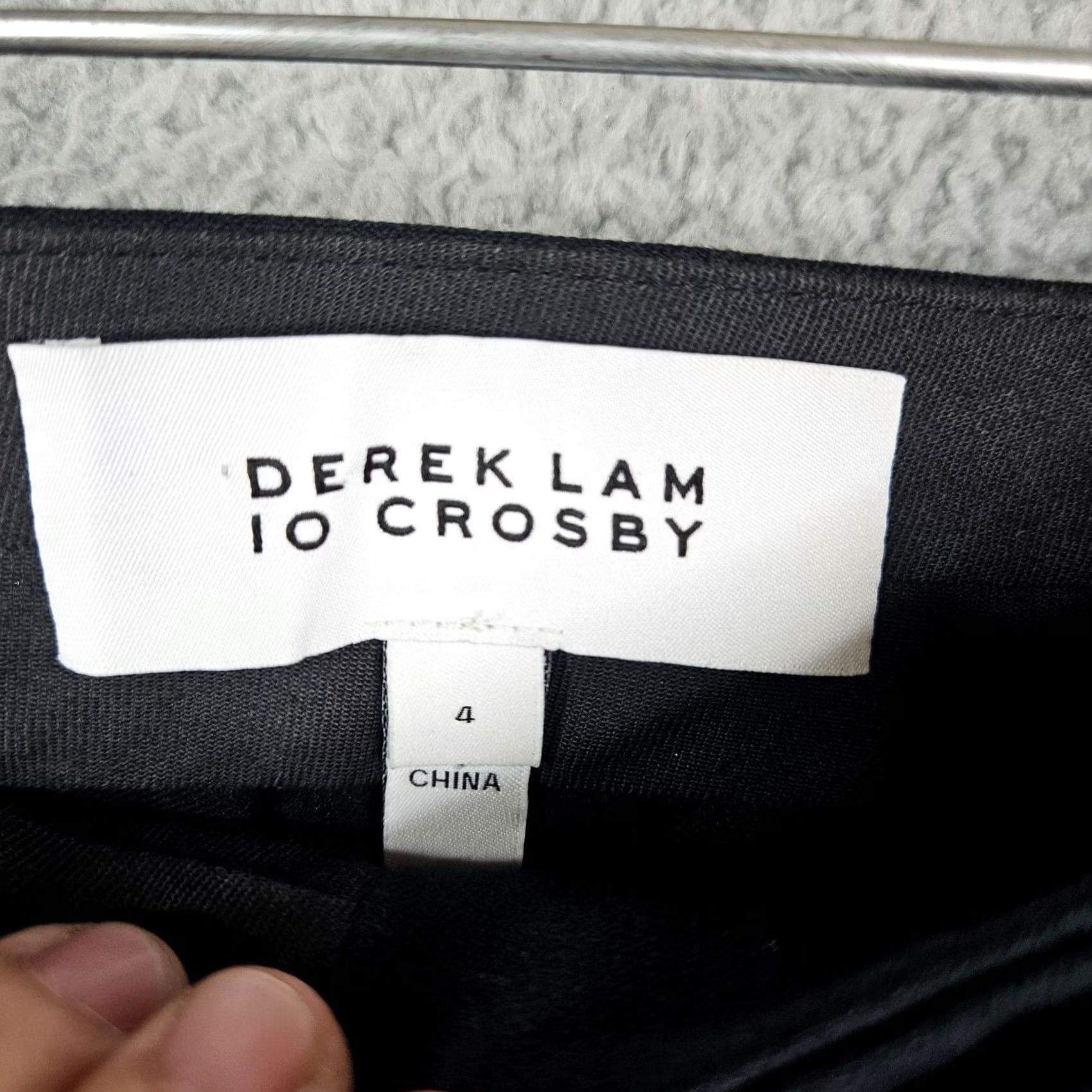 Vintage DEREK LAM IO CROSBY Women's Black Straight Leg Trousers Size 4 Size 27" / US 4 / IT 40 - 5 Thumbnail