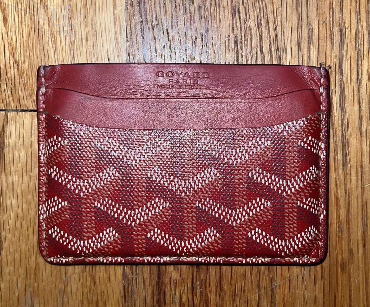 image of Goyard Card Holder in Red, Men's