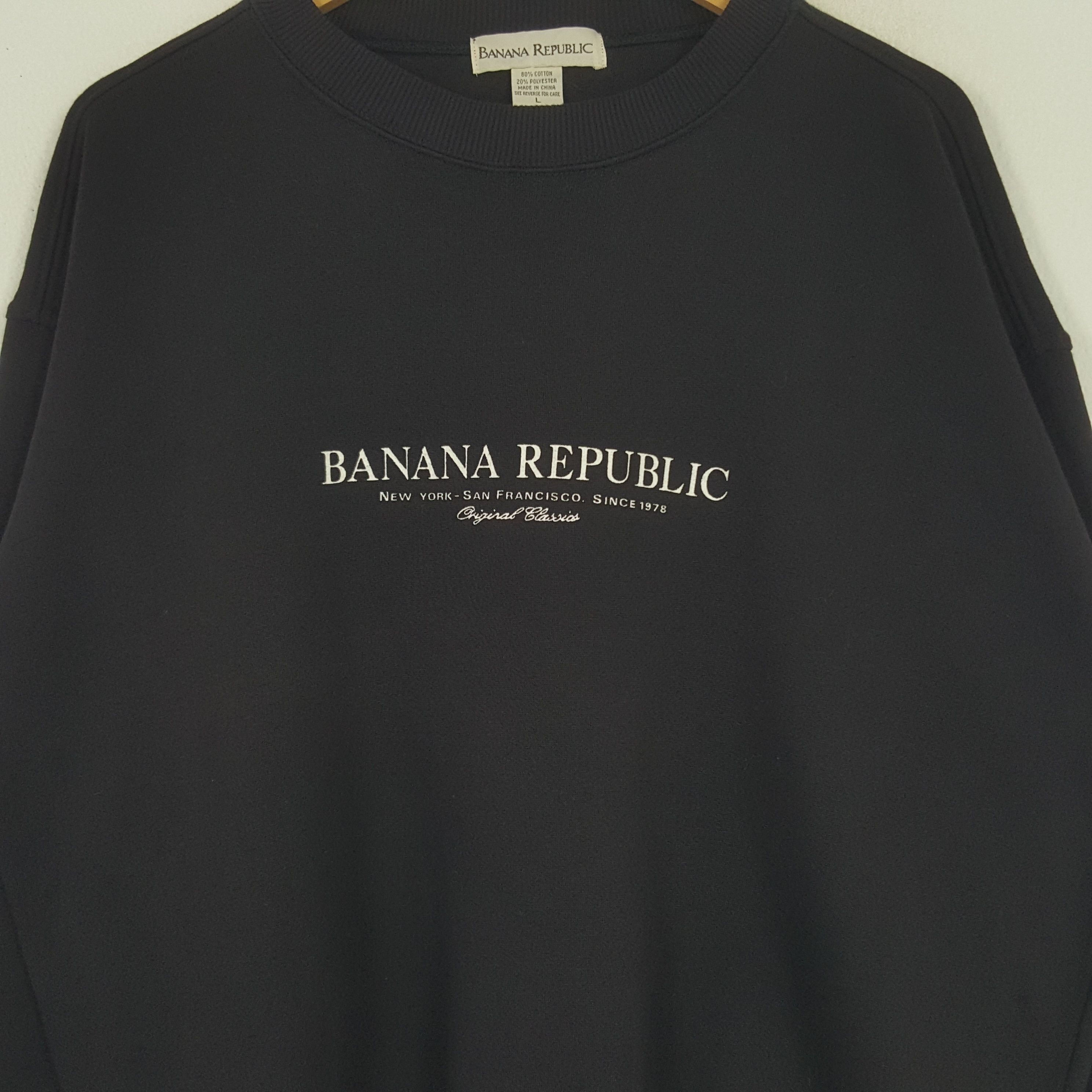 Banana Republic × Vintage BVintage Banana Republic Italian Brand Spellout Sweatshirt Size US XL / EU 56 / 4 - 2 Thumbnail