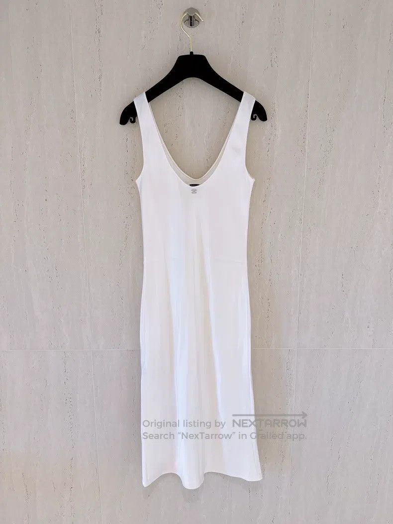 Chanel Chanel Pearly white silk dress Size XXS / US 00 / IT 34 - 2 Thumbnail