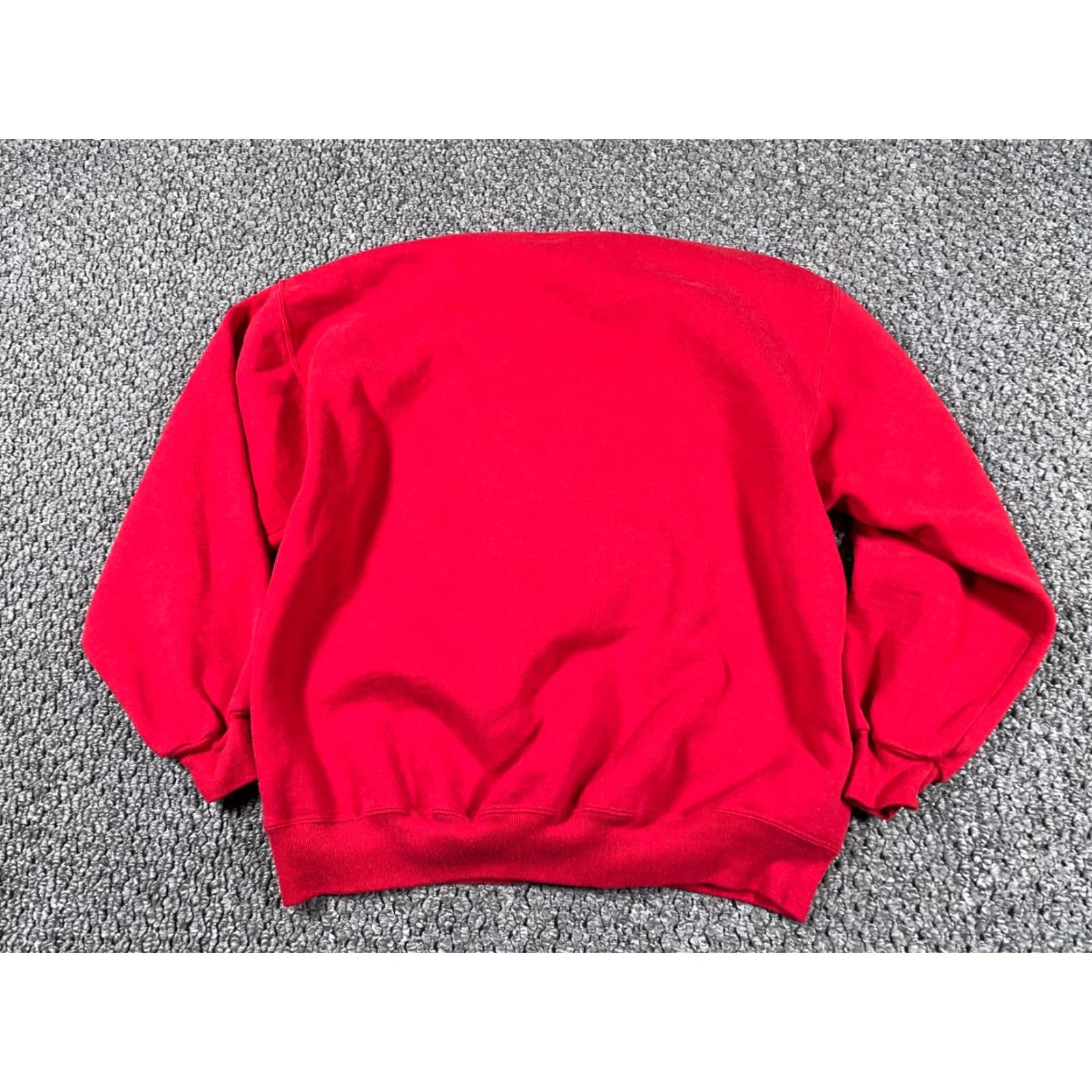 Jerzees VINTAGE Jerzees Embroidered Santa Claus Sweatshirt Adult XL Red Crewneck 50-50 Size US XL / EU 56 / 4 - 2 Thumbnail
