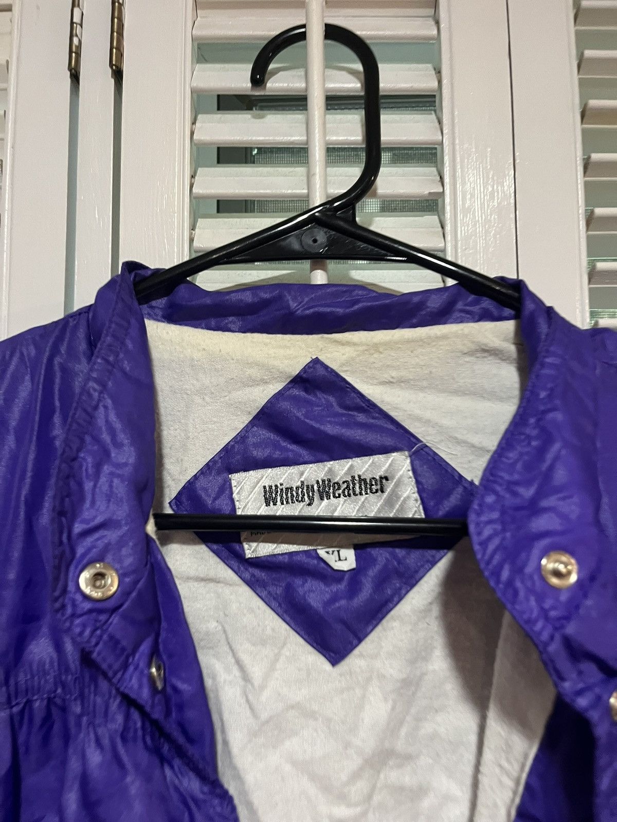 Other 1980s Purple Windbreaker Pool Jacket : M Size US L / EU 52-54 / 3 - 4 Thumbnail