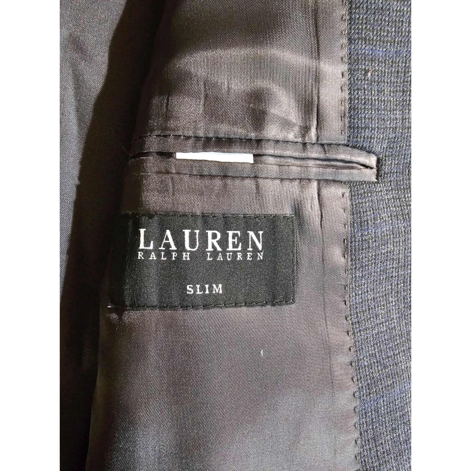 Ralph Lauren Ralph Lauren Black Label Blazer 46 Slim Wool Grey Dual Vent Notch Lapel Single-Breasted 2-Button Mens Jacket/Coat Regular Bedis Size 46R - 7 Thumbnail