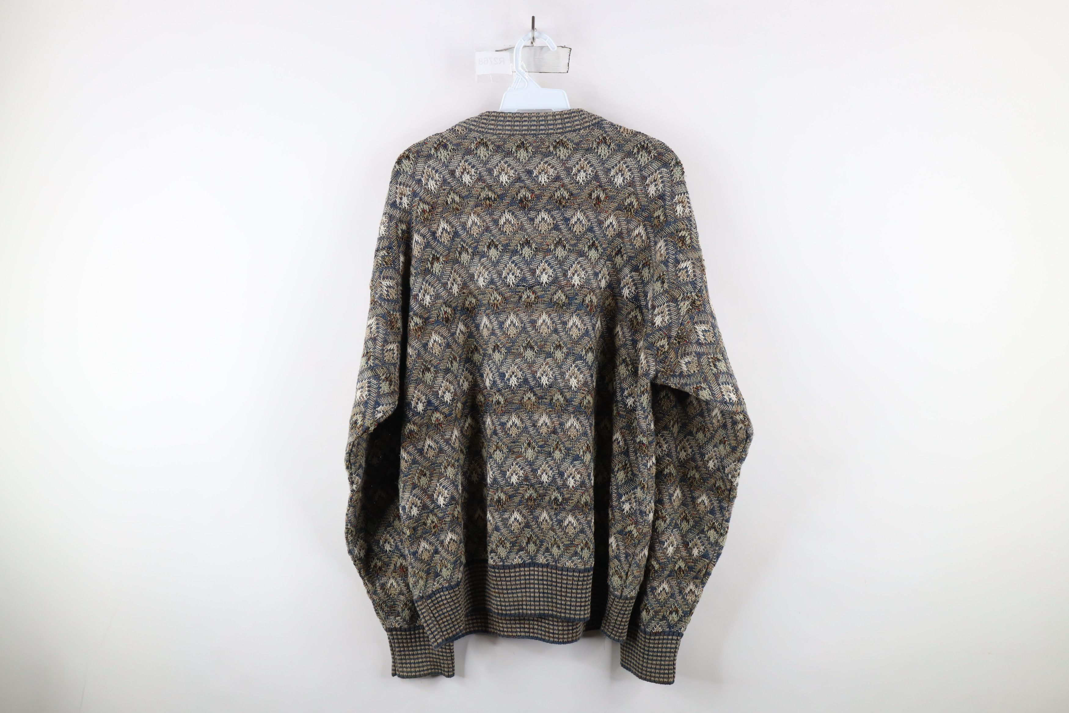 Vintage Vintage 90s Coogi Style Rainbow Knit Crewneck Sweater USA Size US L / EU 52-54 / 3 - 8 Thumbnail