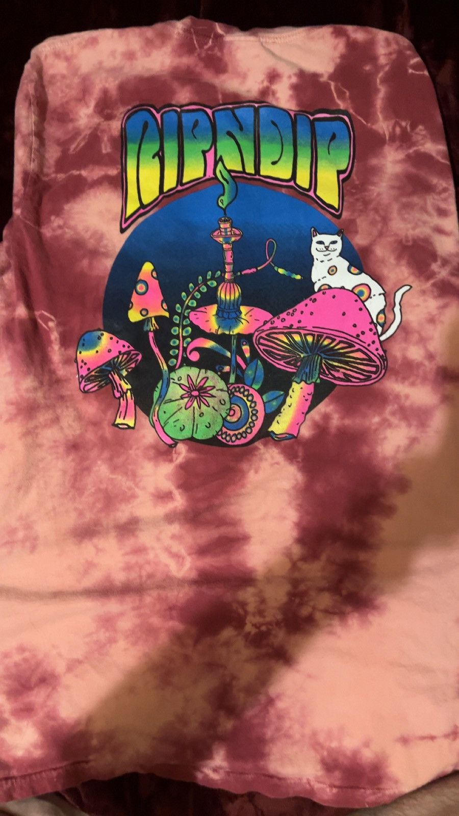 RIPNDIP Nermal Psychedelic Mushroom Hookah Cat Tie Dye Long Sleeve Size US M / EU 48-50 / 2 - 2 Thumbnail