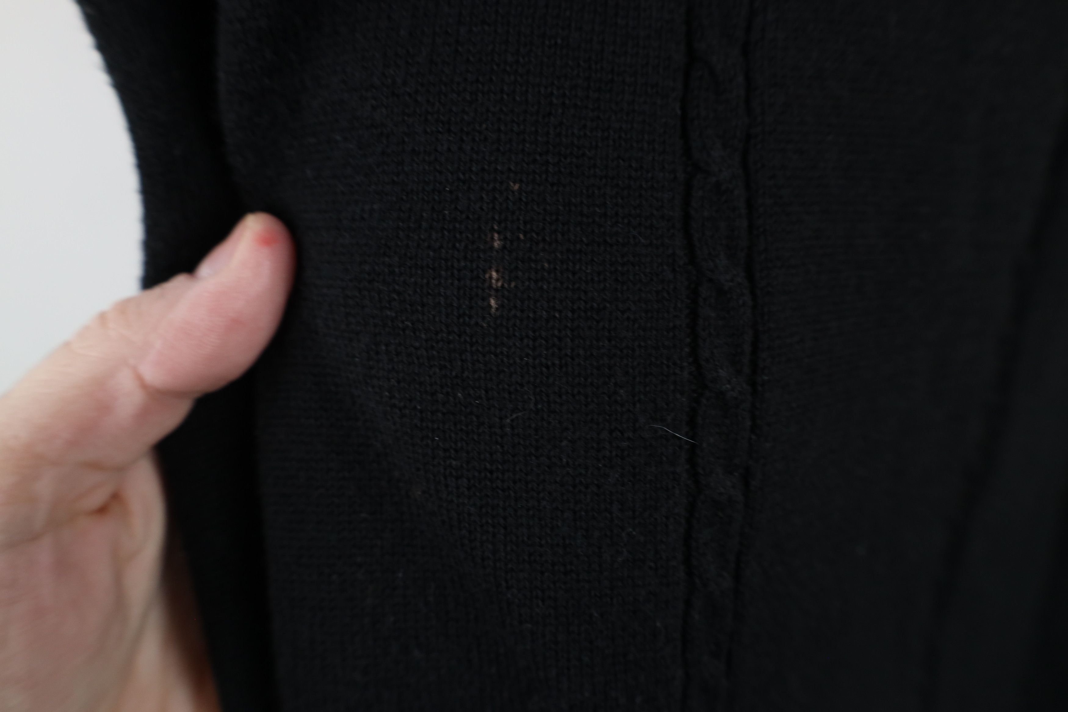 Vintage Vintage 90s Streetwear Cable Knit Collared Polo Shirt Black Size US L / EU 52-54 / 3 - 6 Thumbnail