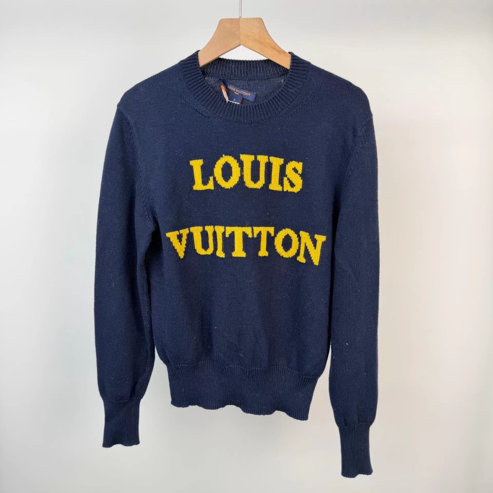 Louis Vuitton Louis Vuitton longsleeve knit sweater navy blue Size US S / EU 44-46 / 1 - 1 Thumbnail
