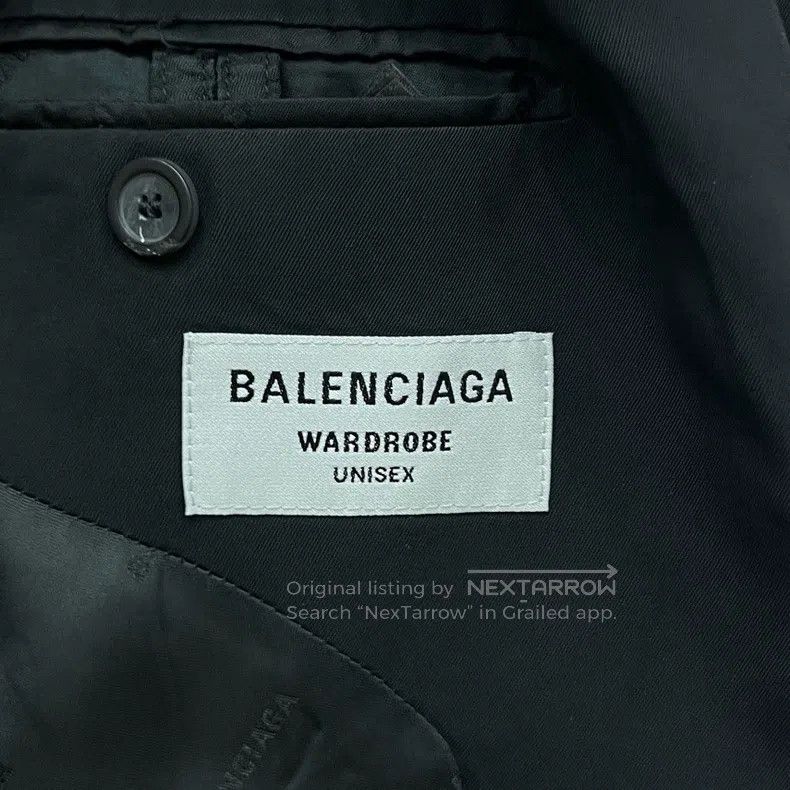 Balenciaga Balenciaga Black Sleeve Logo Blazer Size XXS / US 00 / IT 34 - 4 Thumbnail