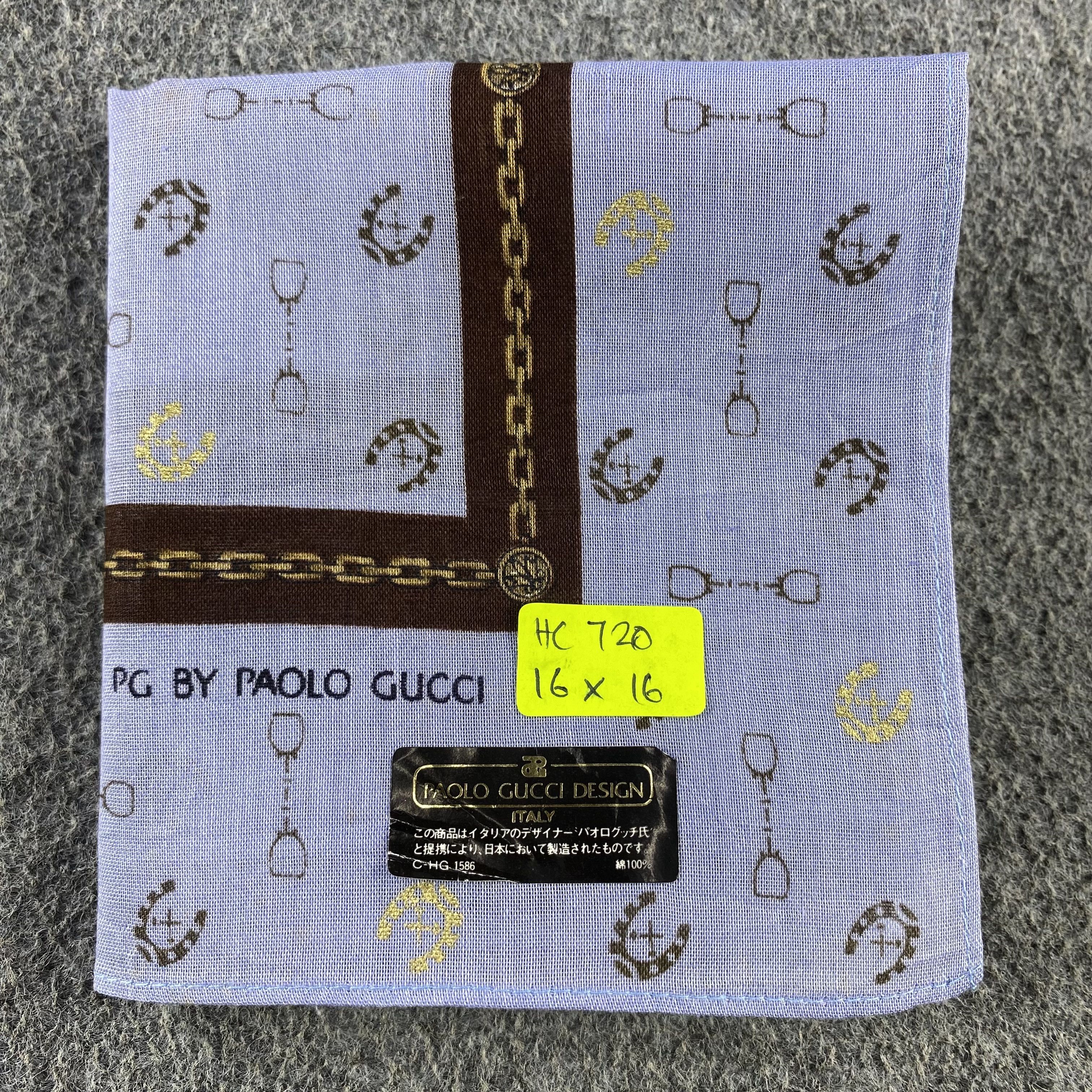 Paolo Gucci × Vintage Paolo Gucci Handkerchief/Neckerchief/Bandana HC720 Size ONE SIZE - 5 Thumbnail