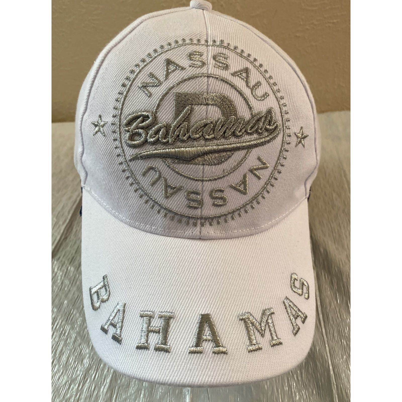 Vintage Dorsett Bahamas Baseball Cap Ball Hat Adjustable Solid Washed Men H150 / Makes One Size - Adjustable, Canvas, White, Casual, Sports 00% Size ONE SIZE - 2 Thumbnail