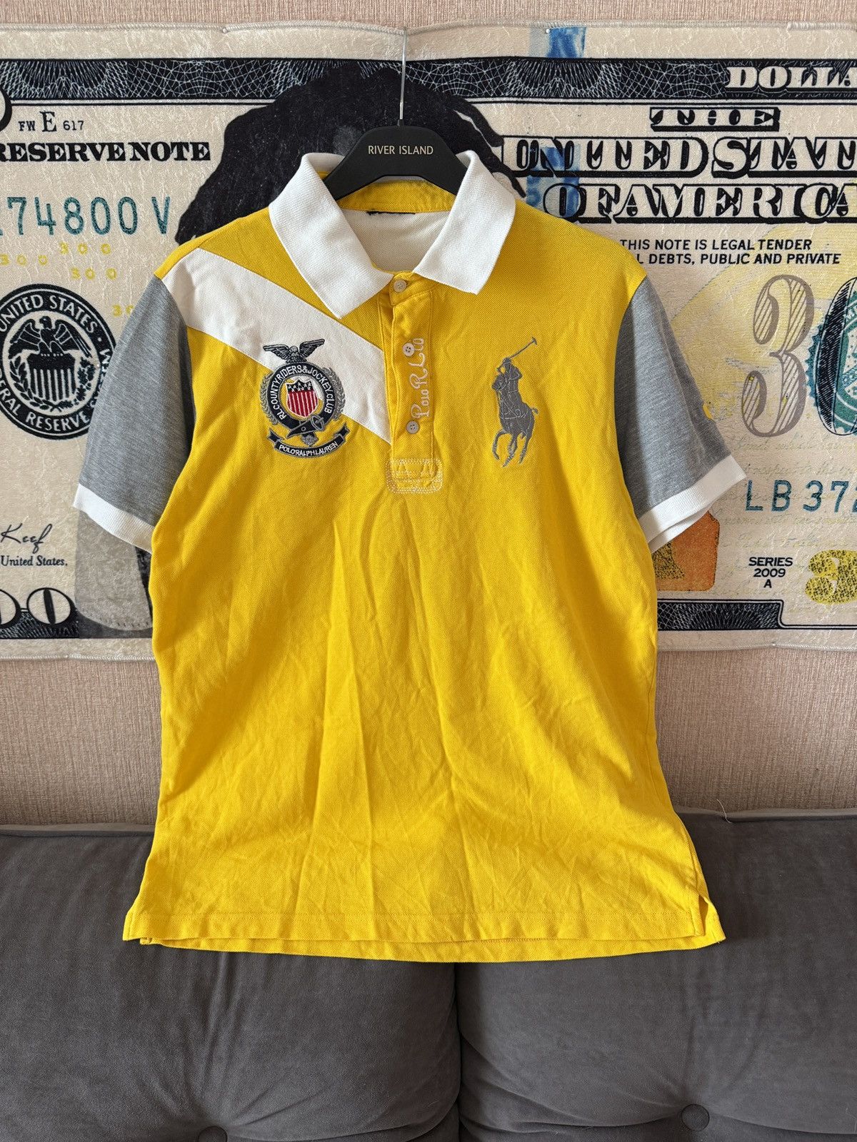 Polo Ralph Lauren Vintage Polo Ralph Lauren Yellow Polo Shirt Size US M / EU 48-50 / 2 - 1 Thumbnail
