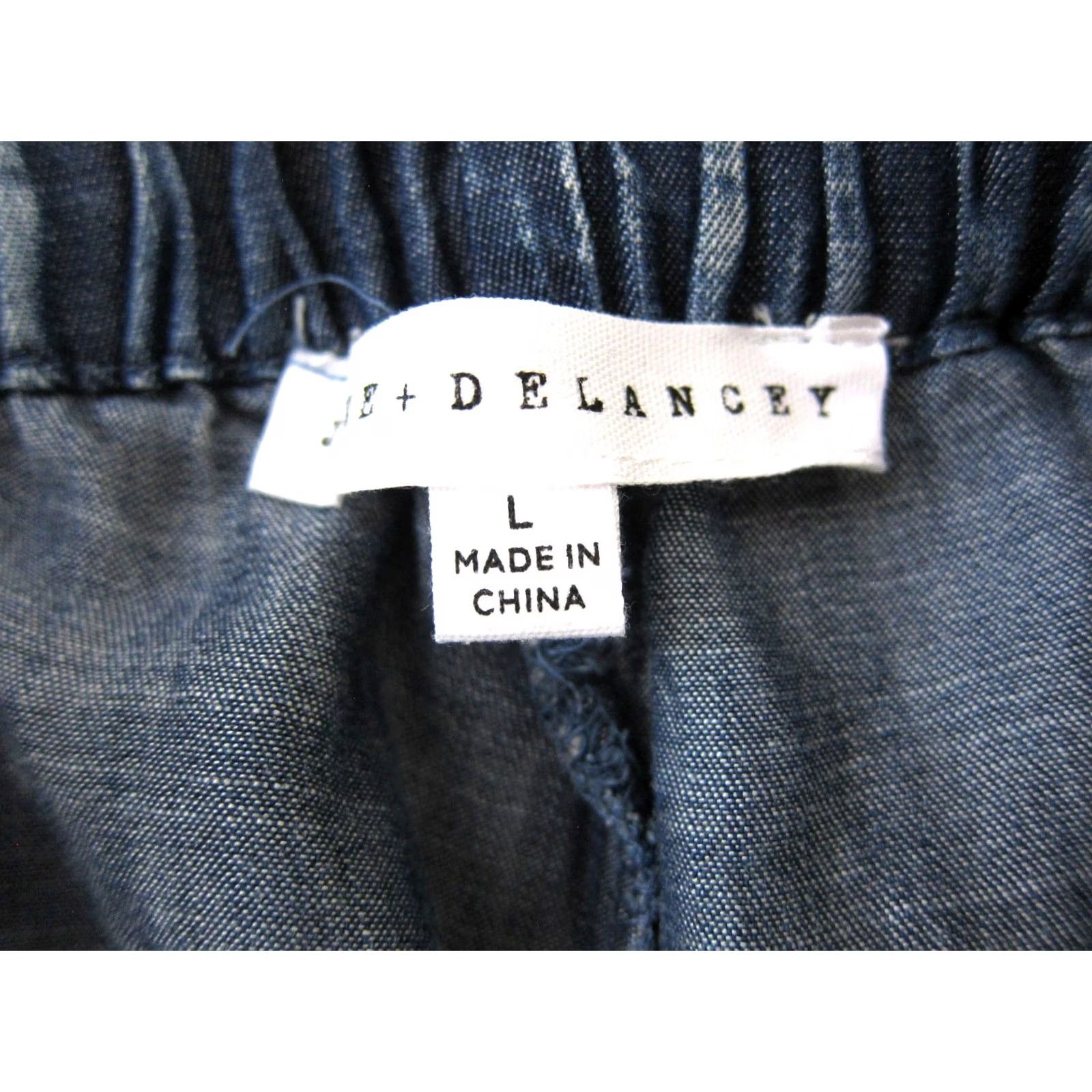 Denime Jane + Delancey 100% Lyocell Denim Blue Pocket Elastic Waist Jogger Pant Large Size 36" / US 14 / IT 50 - 3 Thumbnail