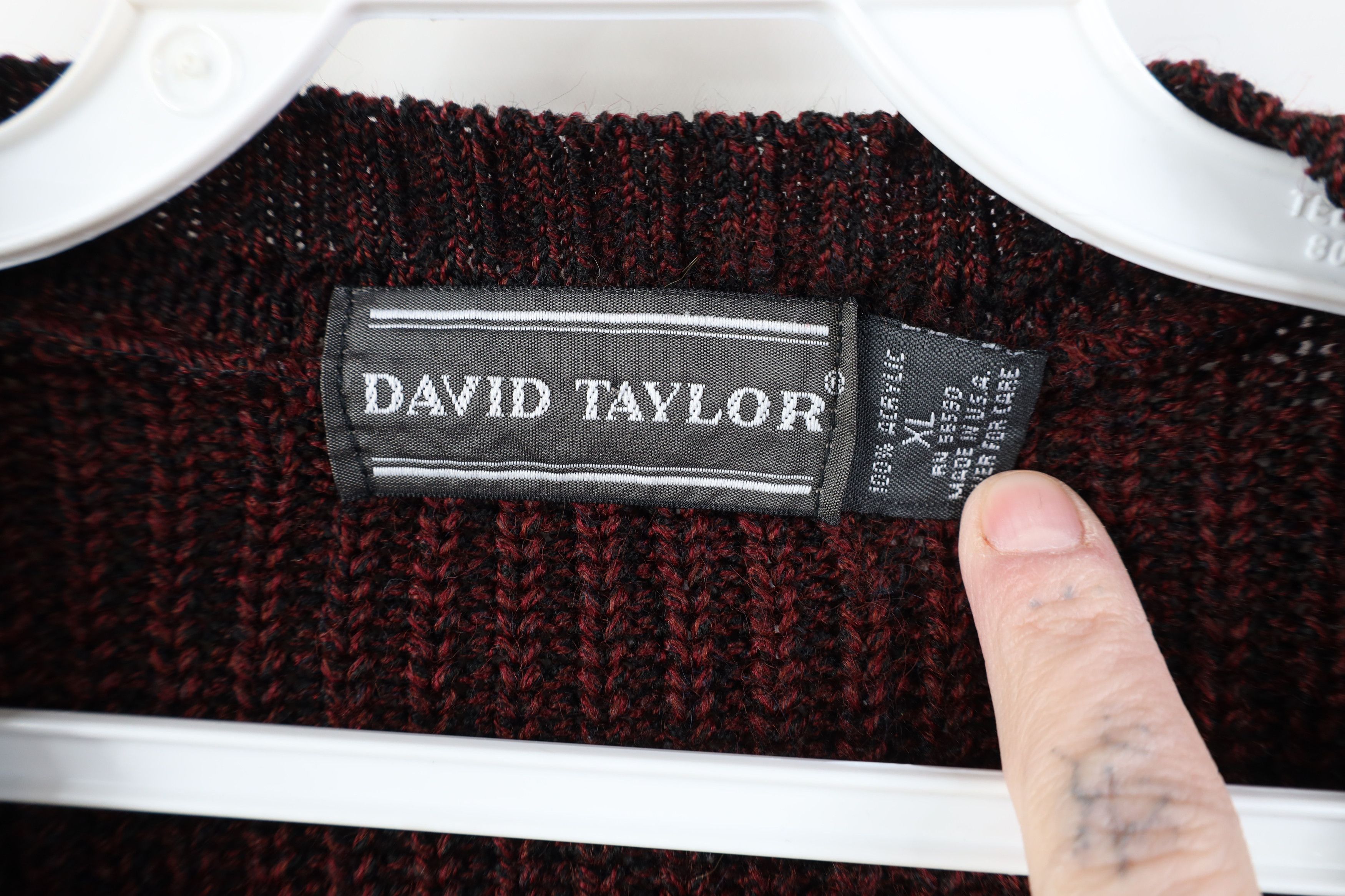 Vintage Vintage 90s Streetwear Ribbed Knit Crewneck Sweater Red USA Size US XL / EU 56 / 4 - 6 Thumbnail