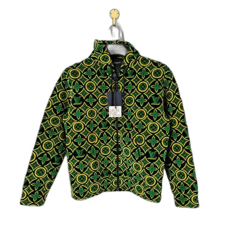 Louis Vuitton Louis Vuitton Green Patterned Zip Jacket Size US XS / EU 42 / 0 - 1 Thumbnail