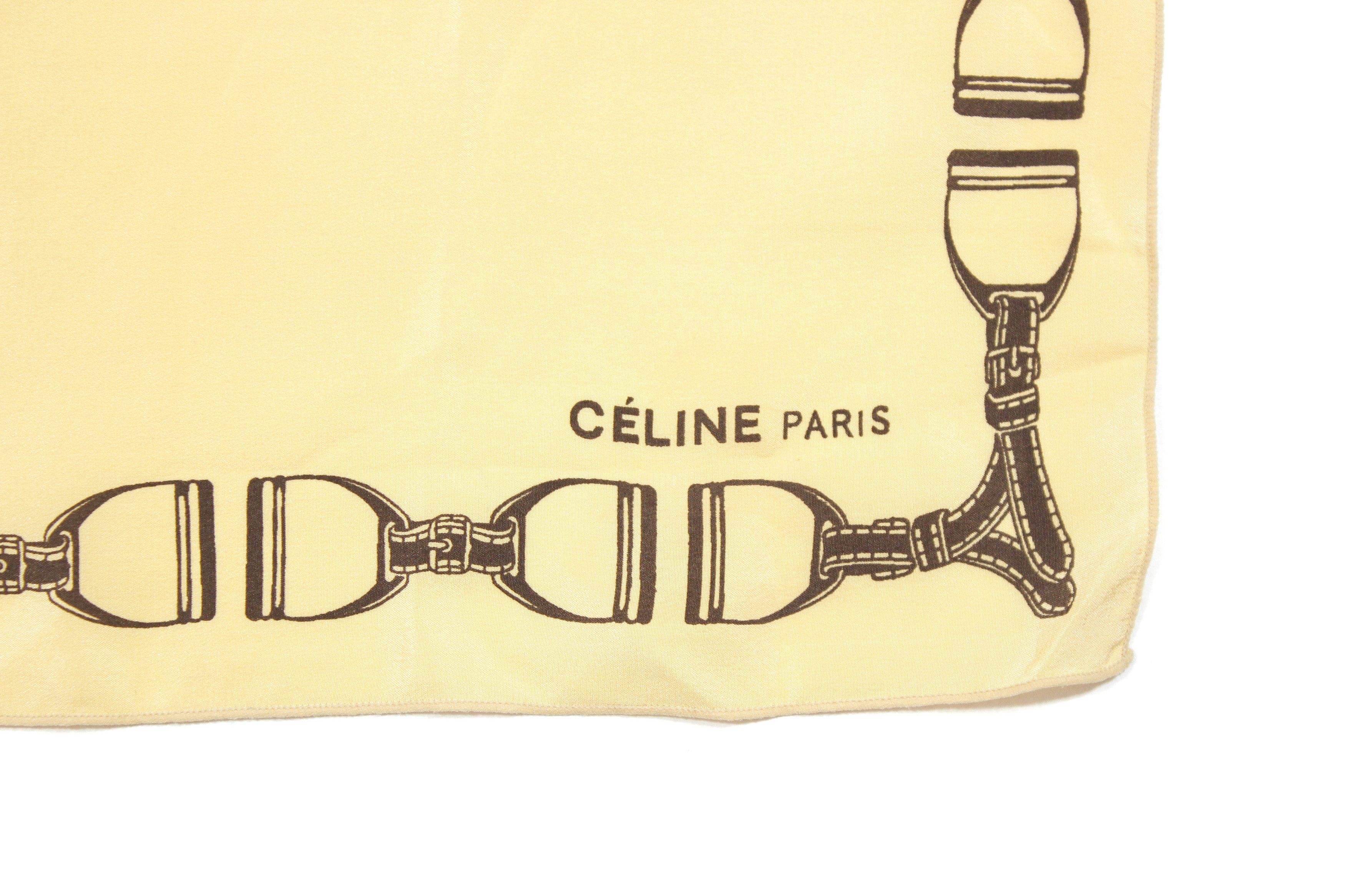 90S Horsebit Logo Silk Mini Scarf Vintage