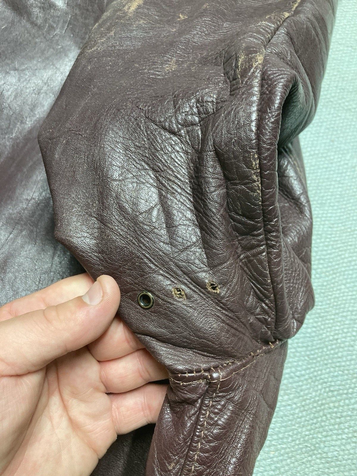 Vintage 60s brooks leather jacket cafe racer motorcycle wine 36/38? Size US S / EU 44-46 / 1 - 12 Thumbnail