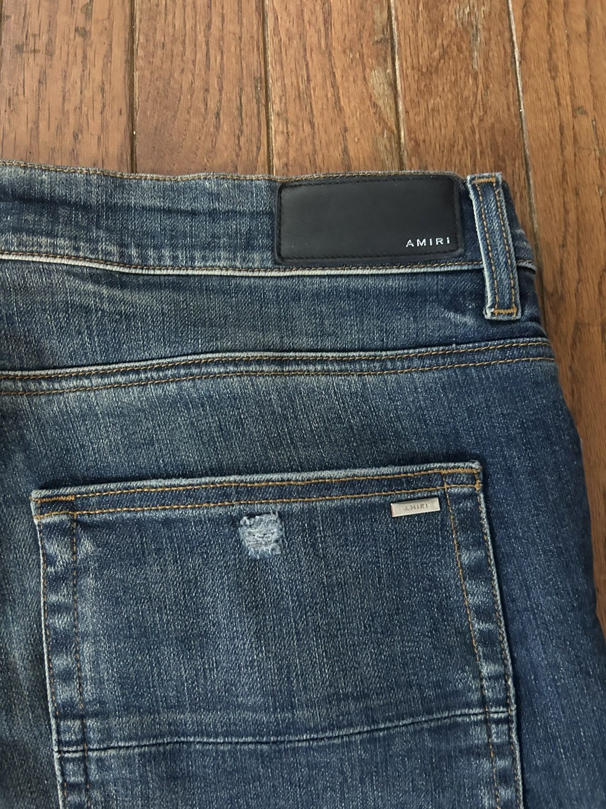 Amiri Amiri Light Blue MX1 Distressed Skinny Jeans - Size 38 Size US 38 / EU 54 - 11 Thumbnail