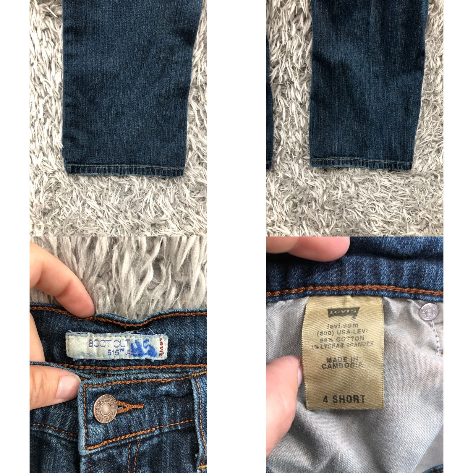 Levi's Levi's 515 Jeans Size 4 Short Womens Medium Wash Blue Bootcut Regular Rise Mid 28in Inseam 28in Cotton Denim Zipper Button 5-Pocket Size 27" / US 4 / IT 40 - 8 Thumbnail