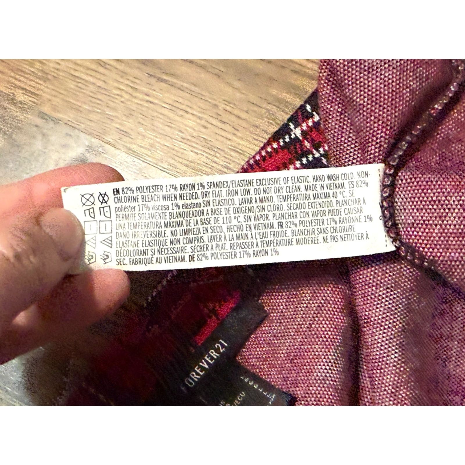 Forever 21 FOREVER 21 Pants Women's Size L Red Black White Plaid Straight Ankle Size 36" / US 14 / IT 50 - 5 Thumbnail
